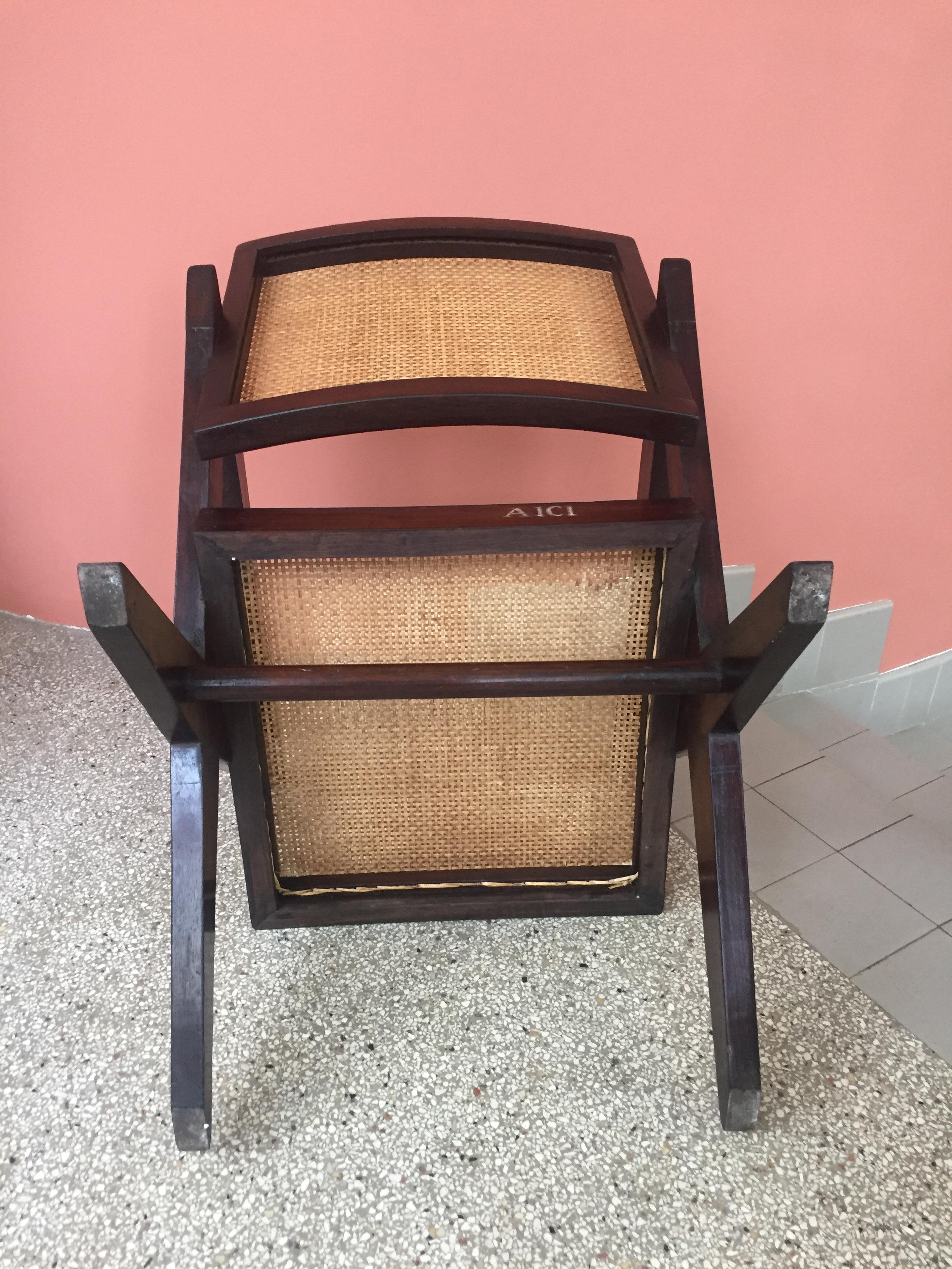 Teak Pierre Jeanneret, Cross Easy Chair, circa 1956