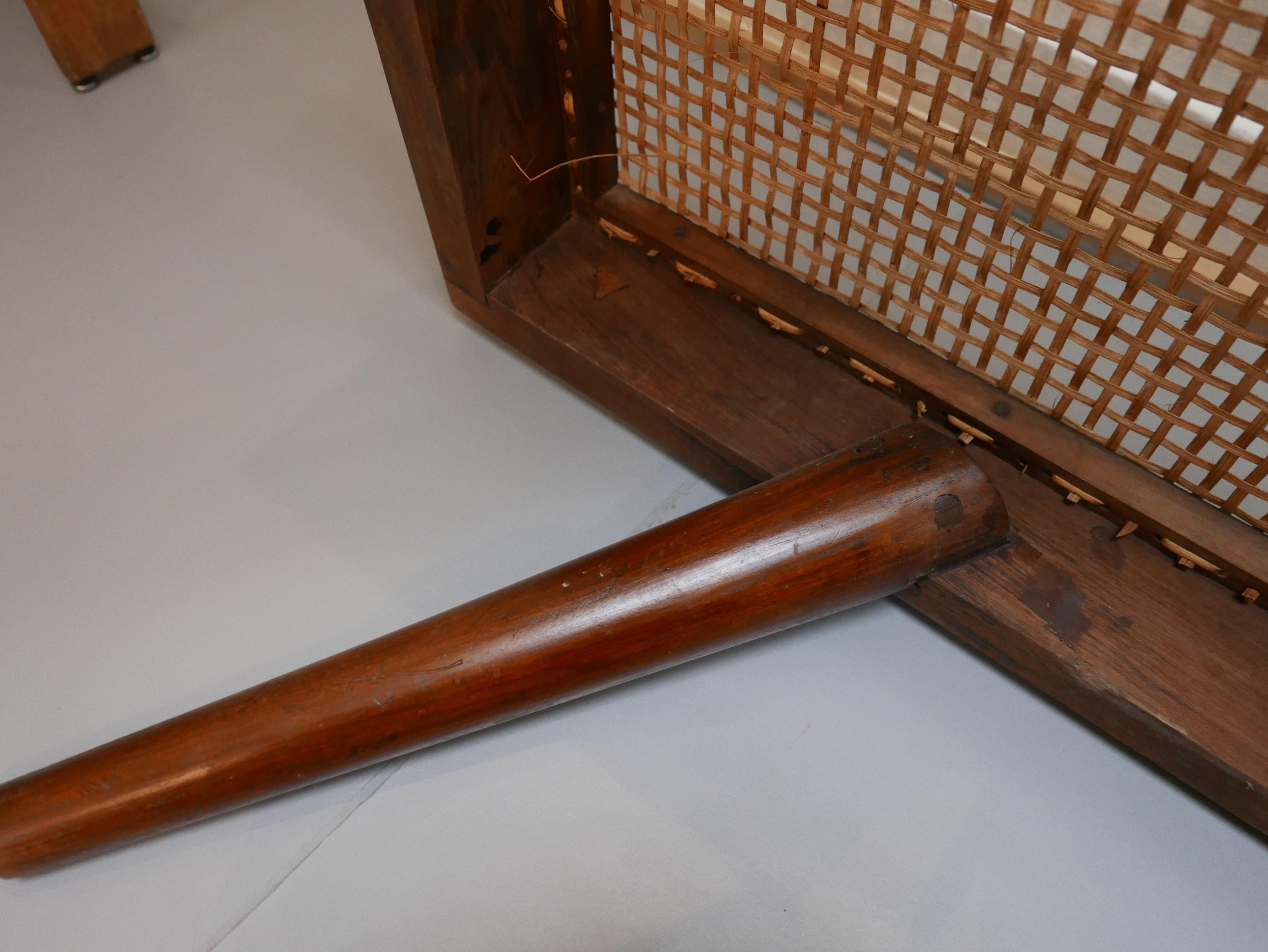 Mid-20th Century Pierre Jeanneret, Daybed, Chandigarh, 1960, PJ-L-09-A, Teakwood, Cane For Sale