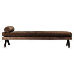 Pierre Jeanneret Daybed with Bolster, in Mohair