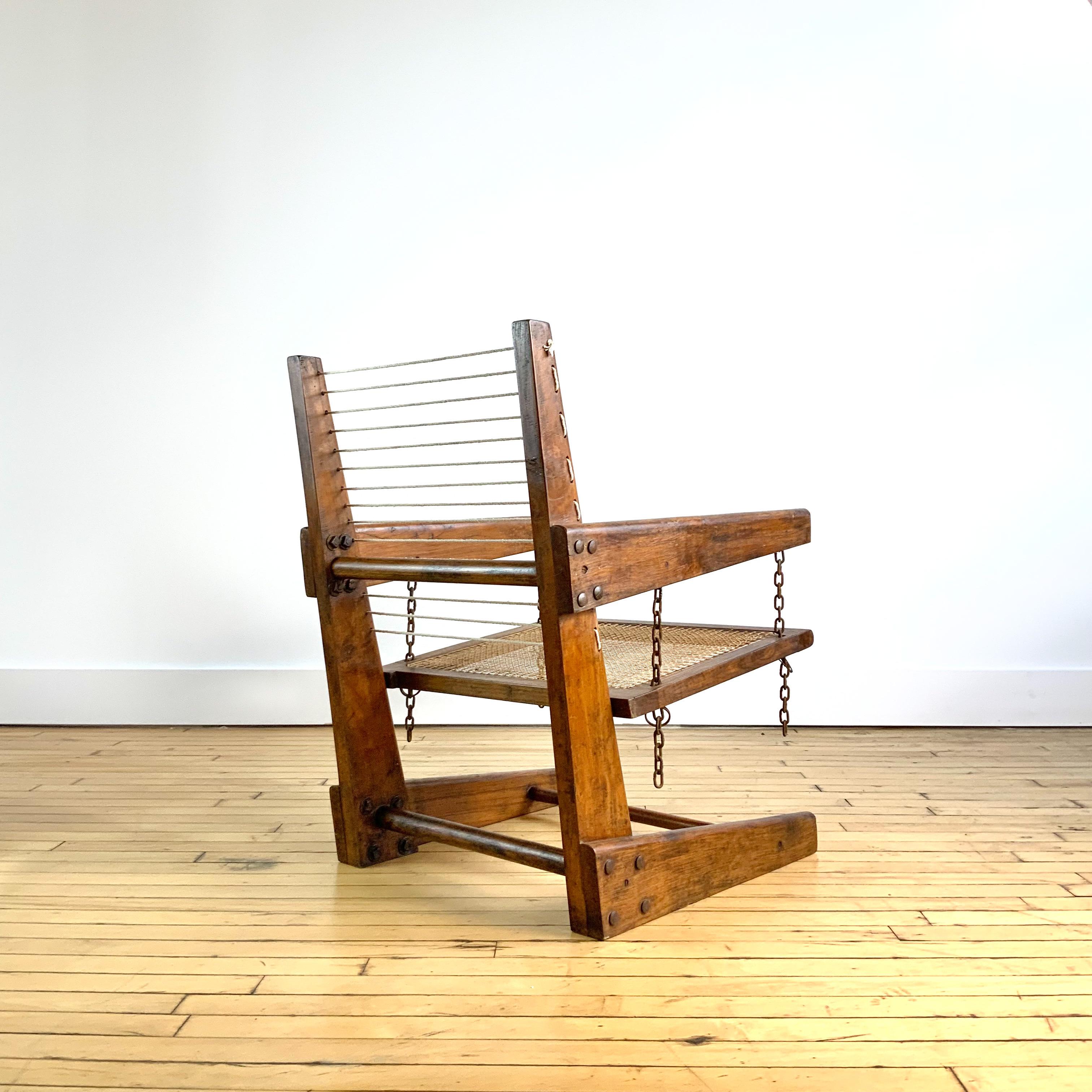 One of the earliest and rarest chairs from the Chandigarh project, model PJ-SI-07-A,

This chair is one of the first creations of Pierre Jeanneret when he arrived in Chandigarh. He used it for himself and for his collaborators. The design is