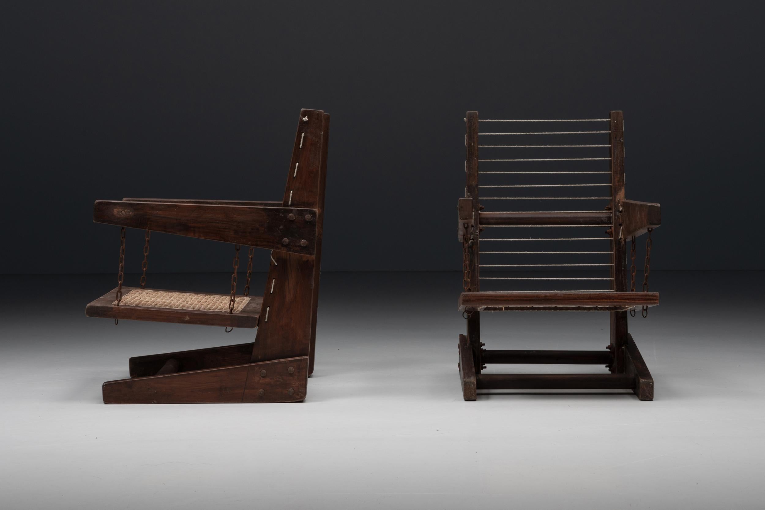 Pierre Jeanneret Demountable PJ-010615 Hanging Armchair, Chandigarh, 1953 8