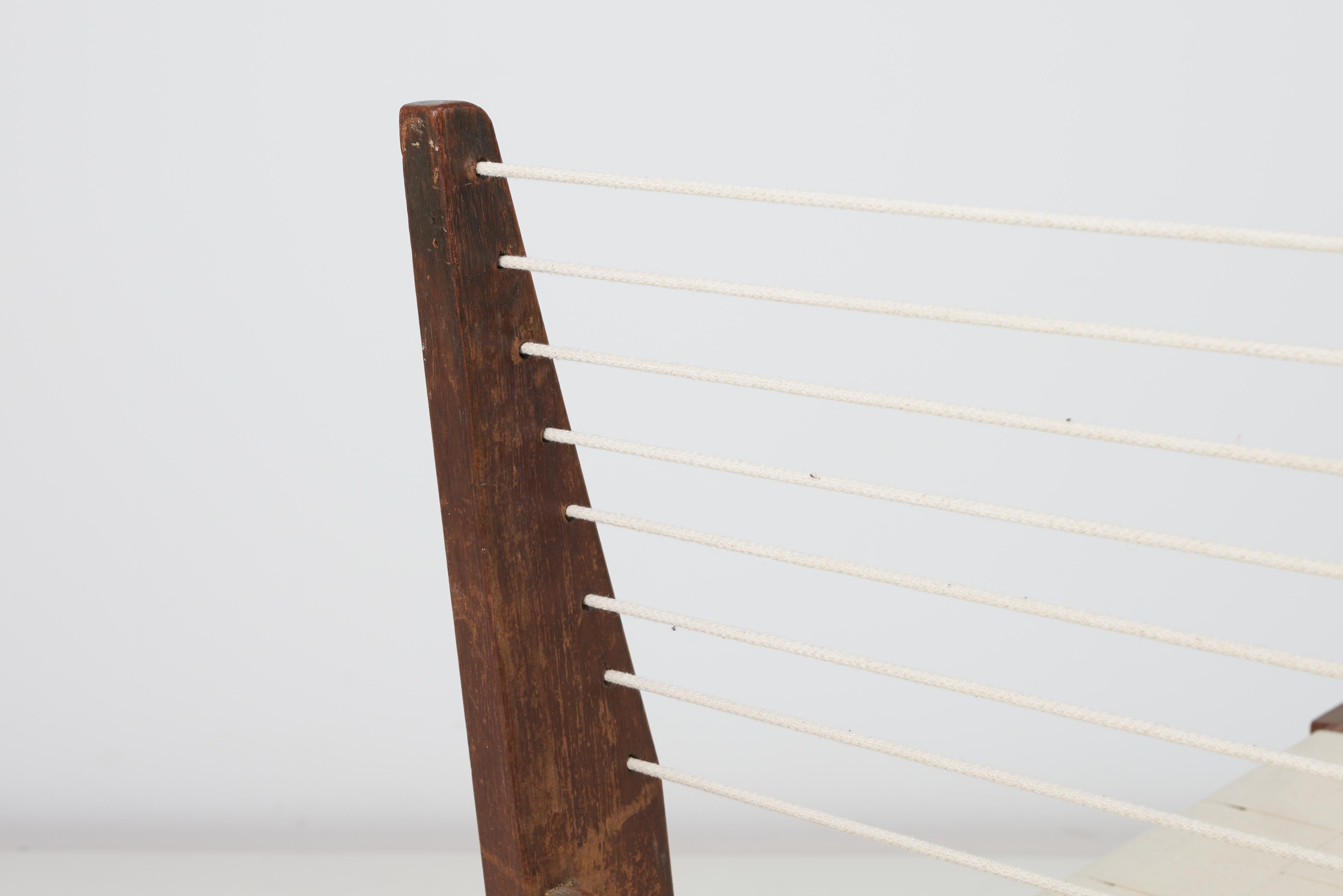 Set di sedie e divani in corda smontabile di Pierre Jeanneret, 1953, Chandigarh India in vendita 1