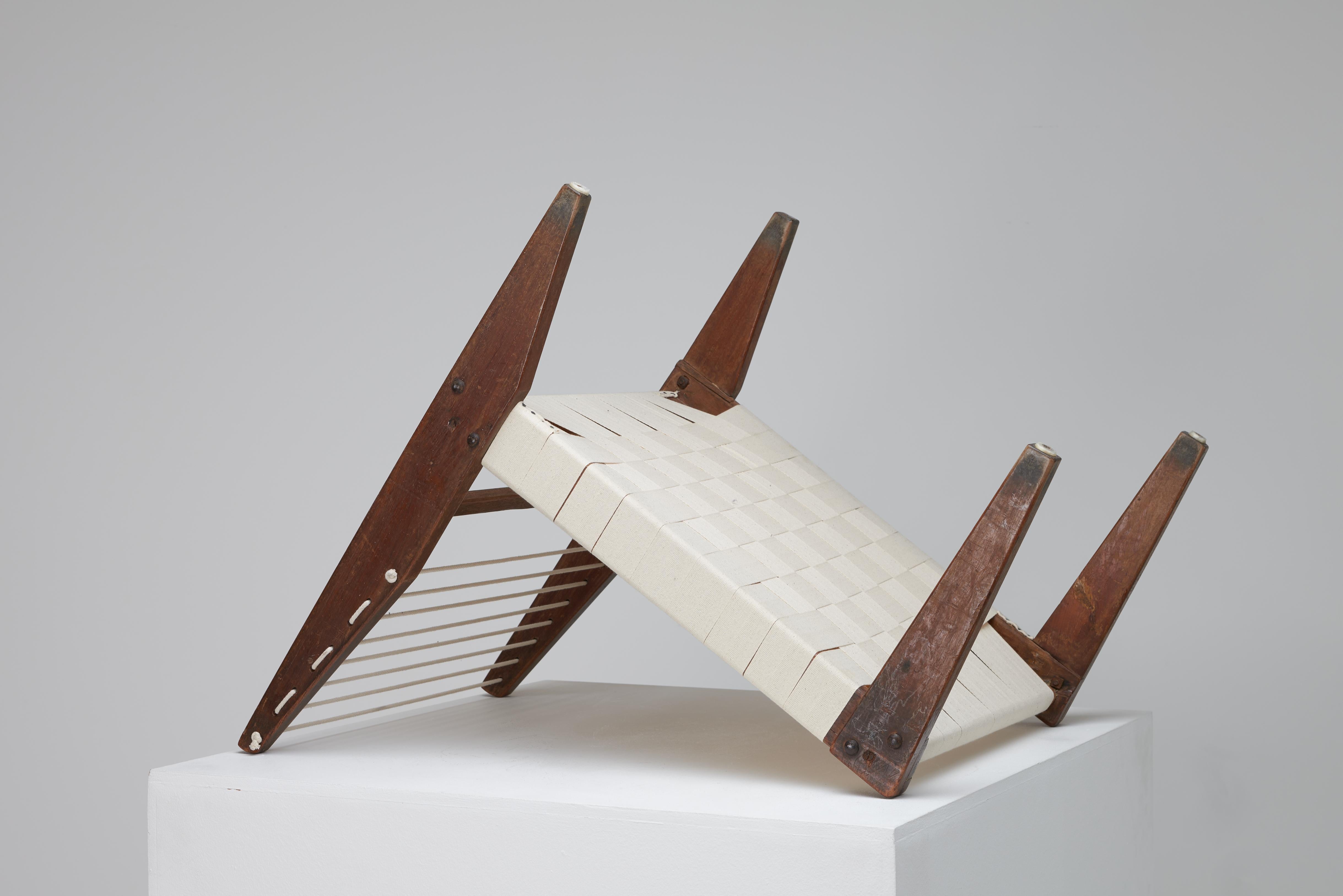 Set di sedie e divani in corda smontabile di Pierre Jeanneret, 1953, Chandigarh India in vendita 2