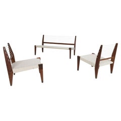 Pierre Jeanneret Demountable Rope Chairs & Sofa Set, 1953, Chandigarh India