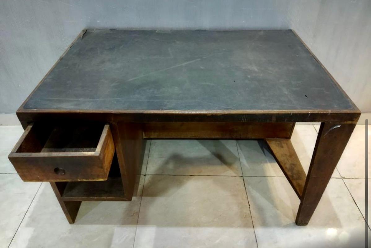Schreibtisch von Pierre Jeanneret, Chandigargh, 1950er-Jahre im Angebot 12