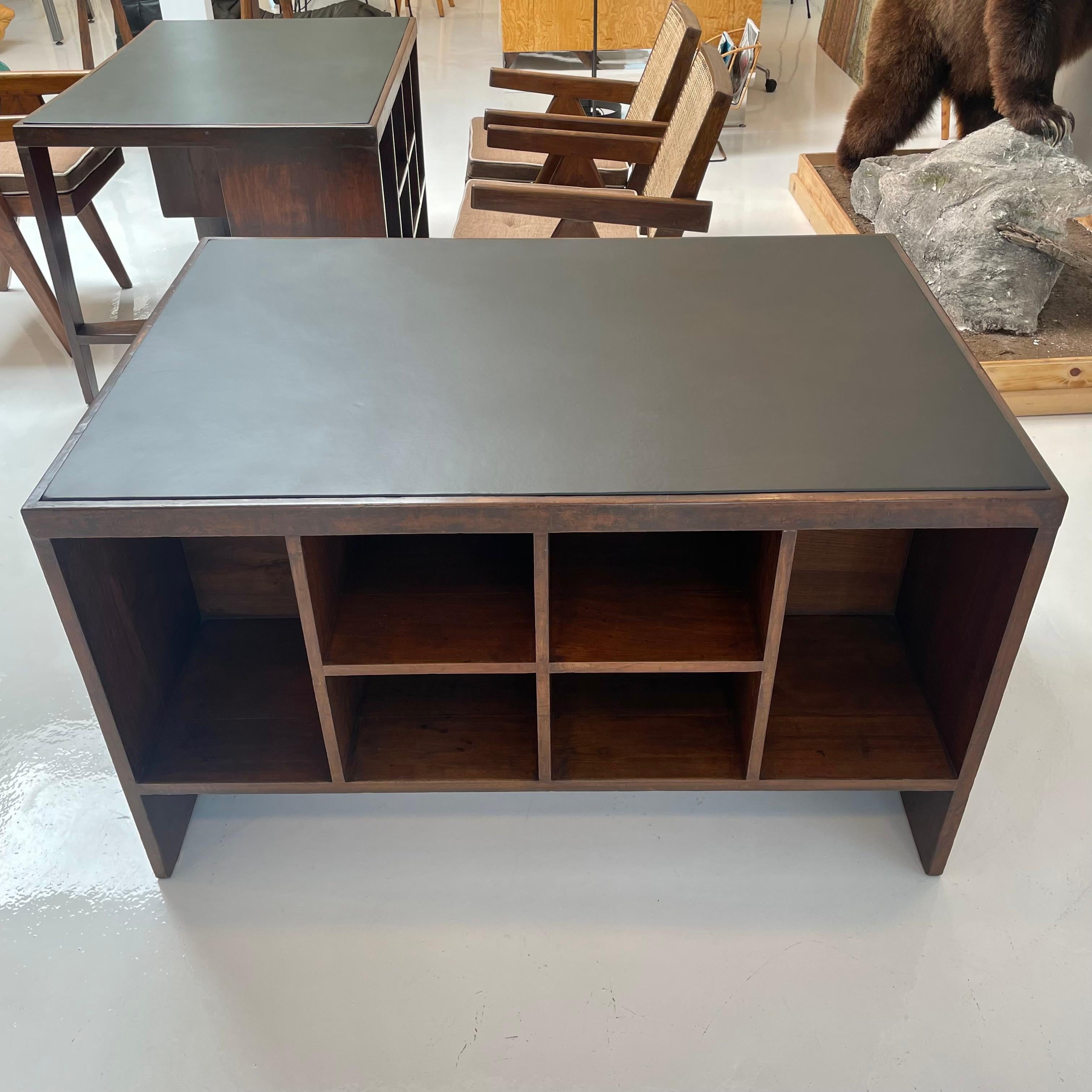 Pierre Jeanneret Desk, 1950s Chandigargh In Excellent Condition For Sale In Los Angeles, CA