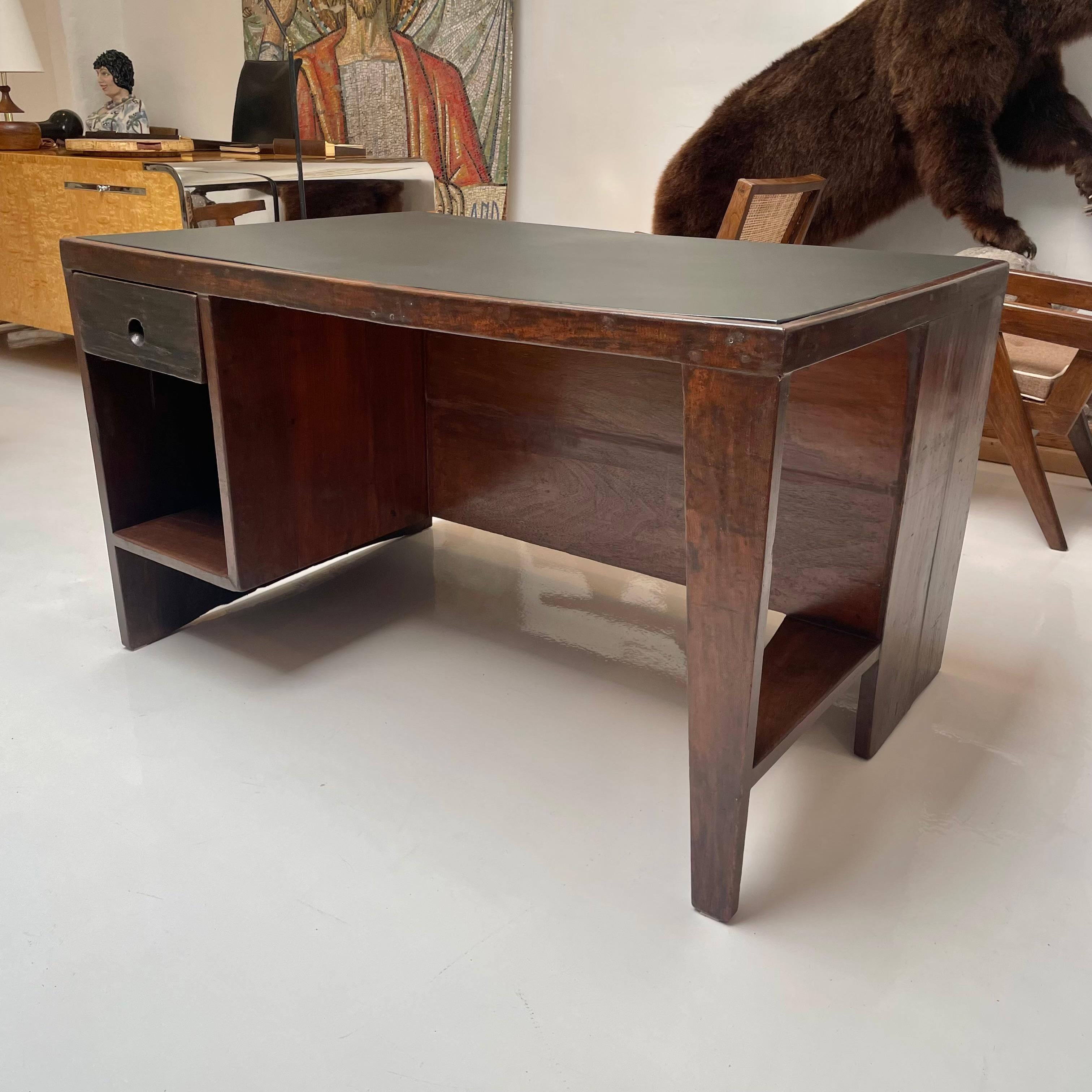 Indian Pierre Jeanneret Desk, 1950s Chandigargh For Sale