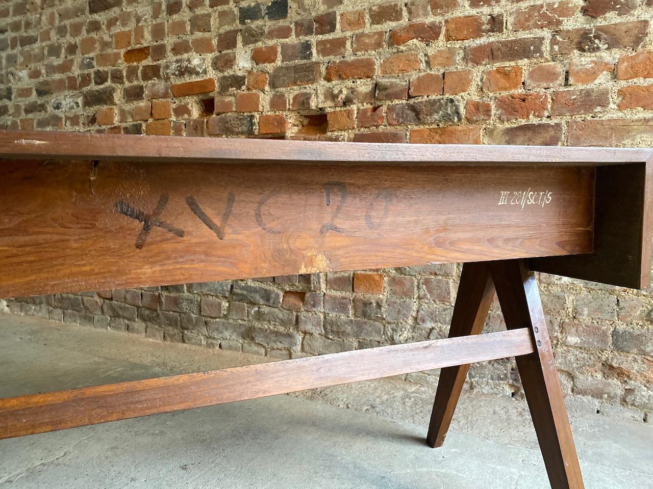 Pierre Jeanneret Desk and Chair, College of Architecture, Chandigarh, circa 1955 5