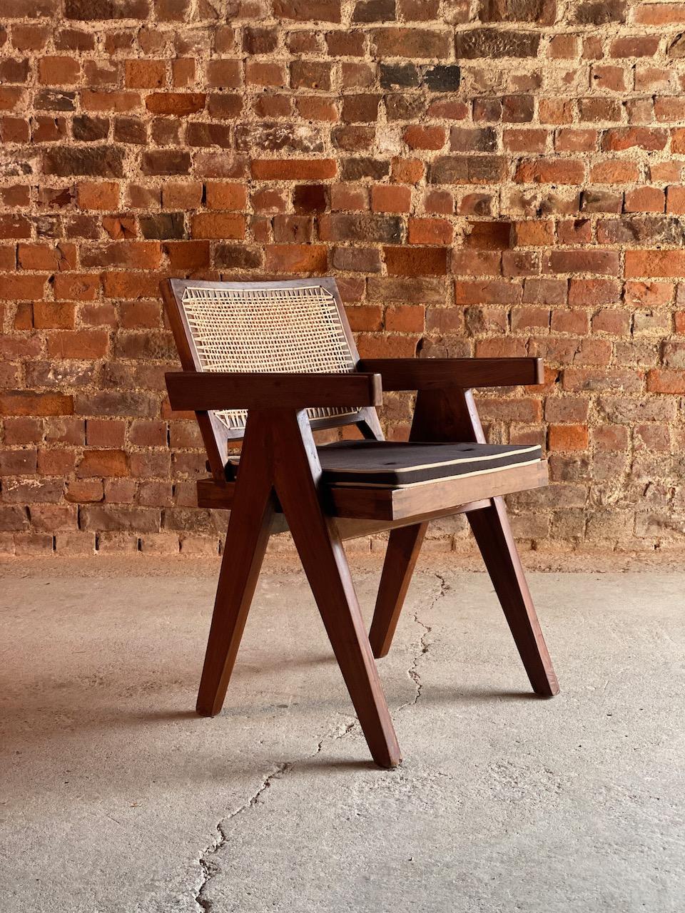 Indian Pierre Jeanneret Desk and Chair, College of Architecture, Chandigarh, circa 1955