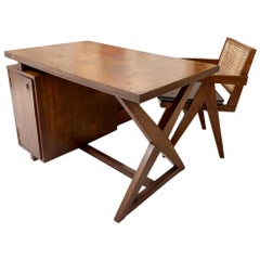 Pierre Jeanneret Desk and Chair