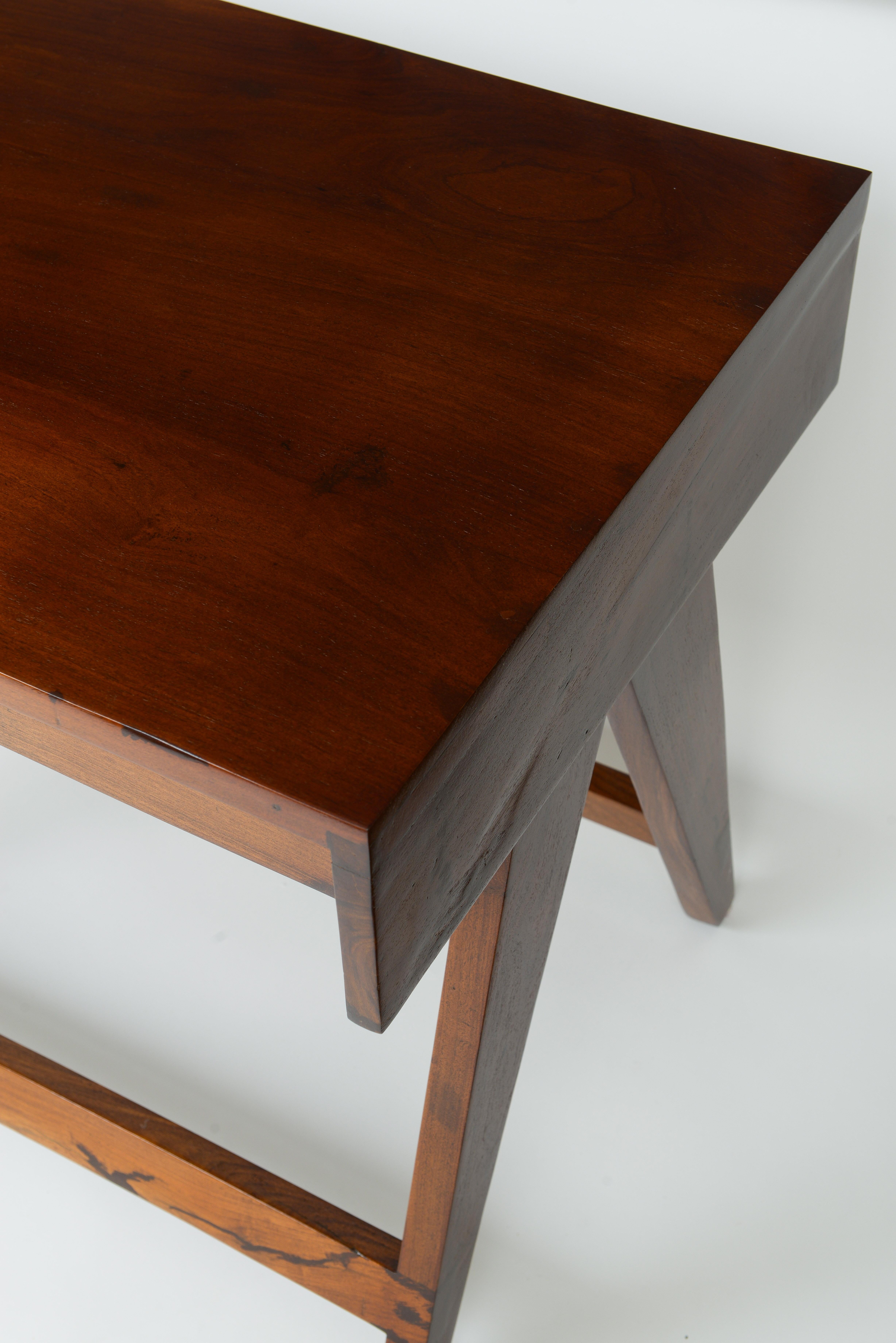 Indian Pierre Jeanneret Desk and Stool from the city of Chandigarh, India 1950 - 1959 For Sale