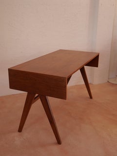 Pierre Jeanneret Desk Compas Legs, Teck, Chandigarh, India, 1960
