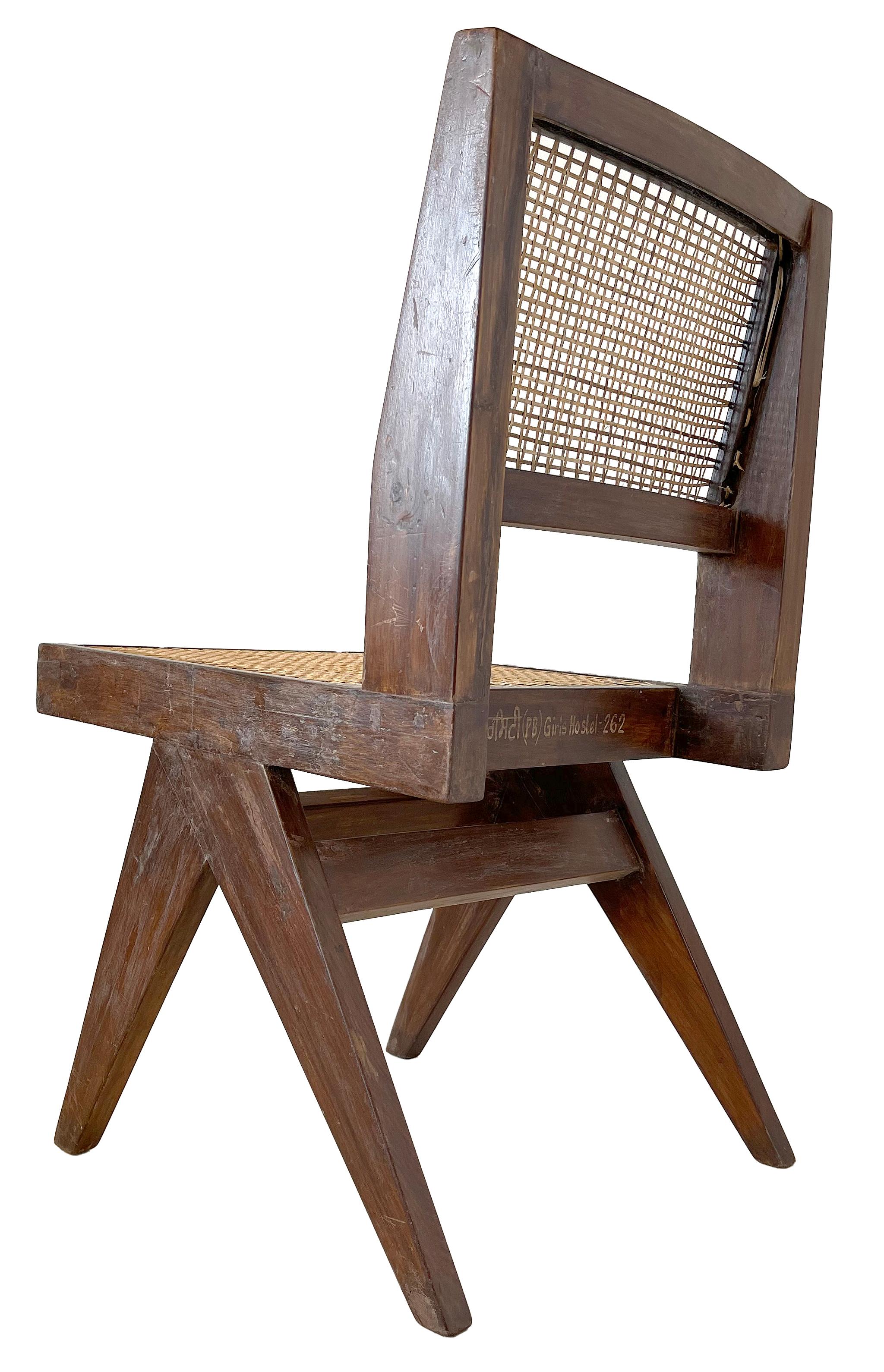 Esszimmerstühle aus Teakholz von Pierre Jeanneret im Angebot 1