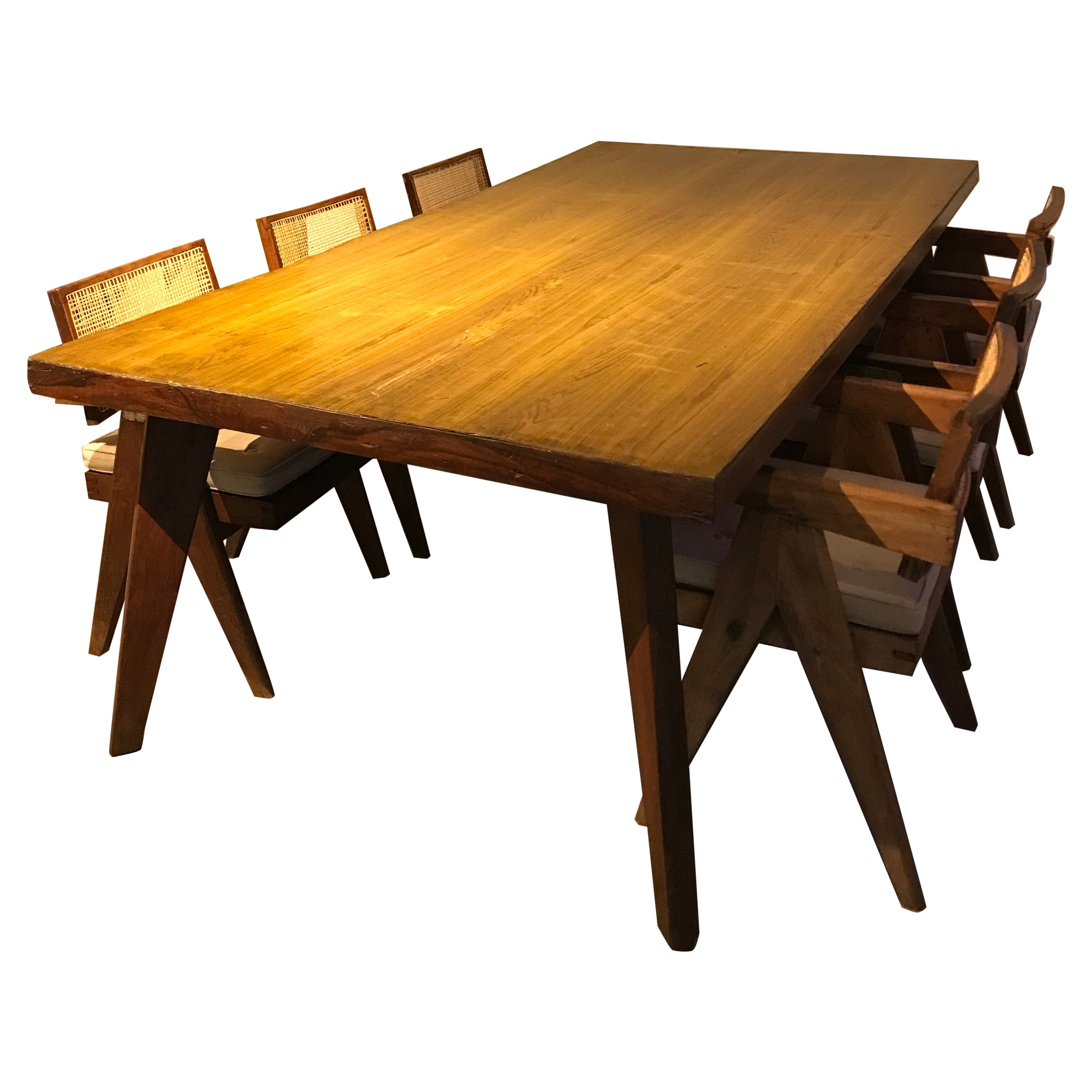 Table de salle à manger Pierre Jeanneret de Chandigarh en vente
