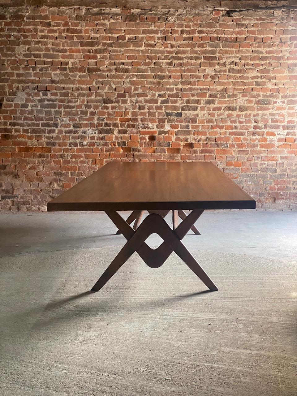 Pierre Jeanneret Dining Table & Twelve Chairs Teak Chandigarh, circa 1963-4 9