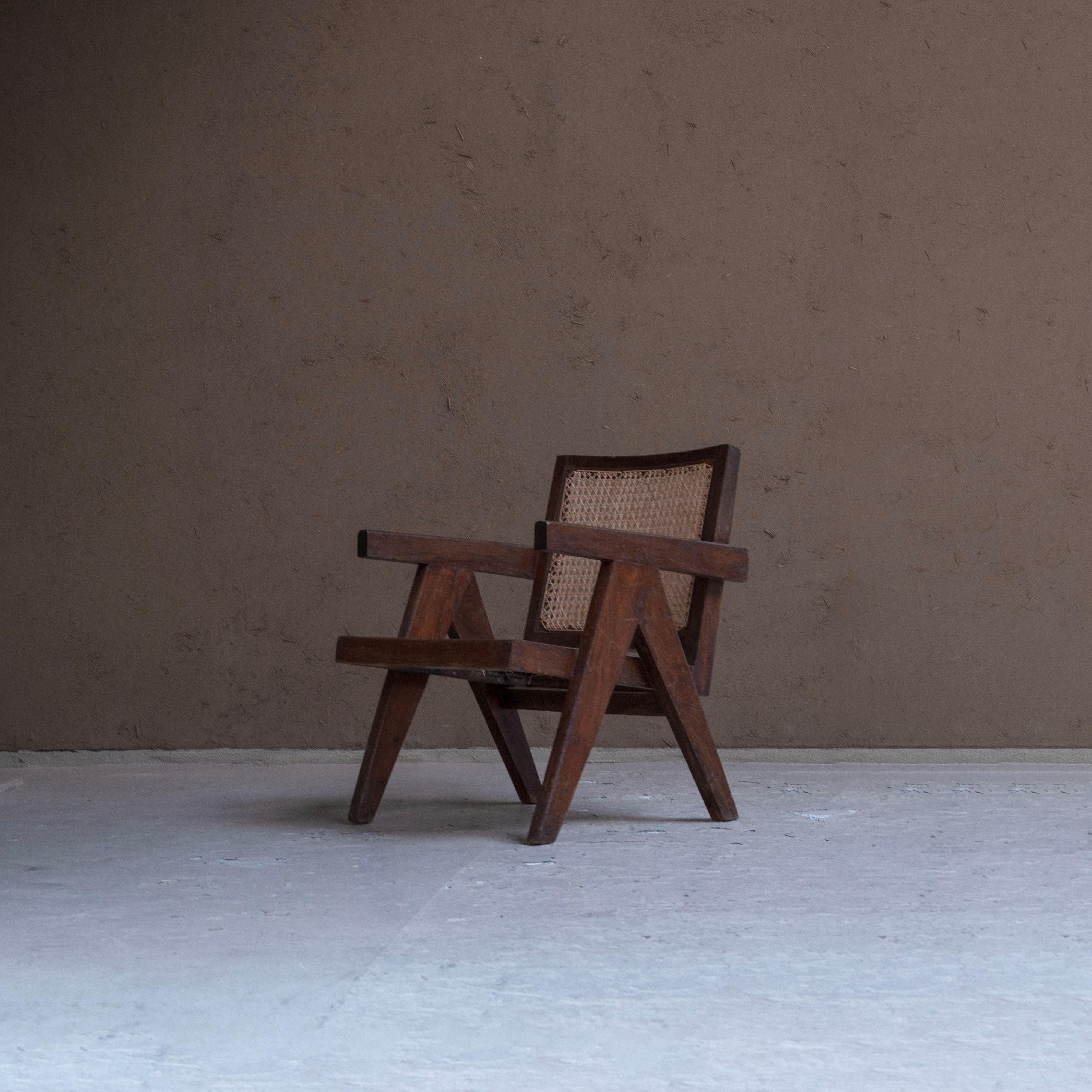 Mid-20th Century Pierre Jeanneret , Easy Arm Chair for Chandigarh, Teak , 1960s