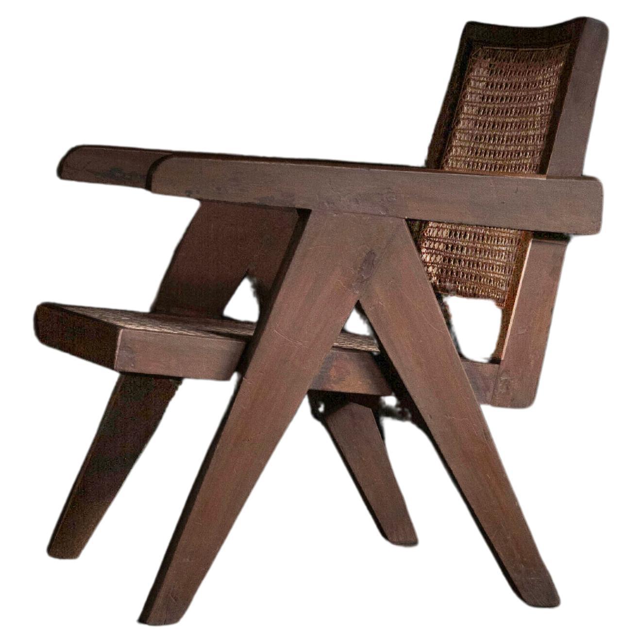Pierre Jeanneret , Easy Sessel für Chandigarh, Teakholz , 1960er Jahre