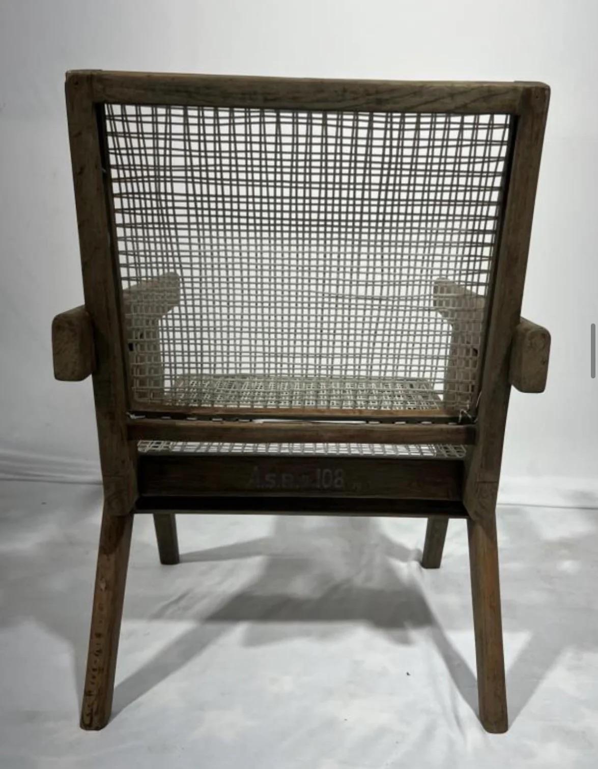 Sedia Pierre Jeanneret, 1950 Chandigarh in vendita 9
