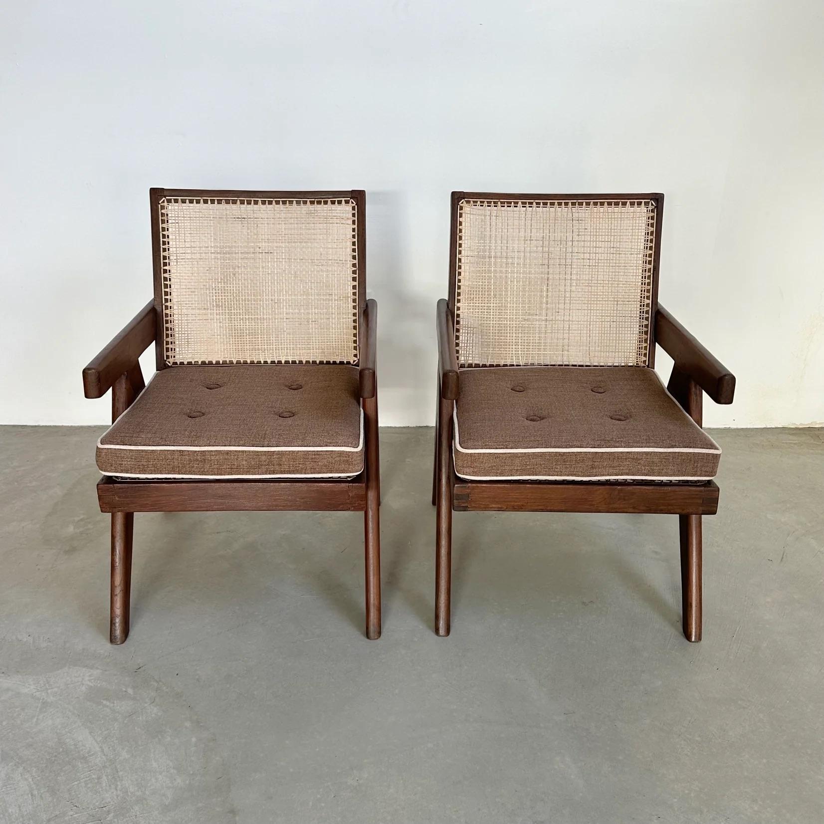 Tappezzeria Sedia Pierre Jeanneret, 1950 Chandigarh in vendita