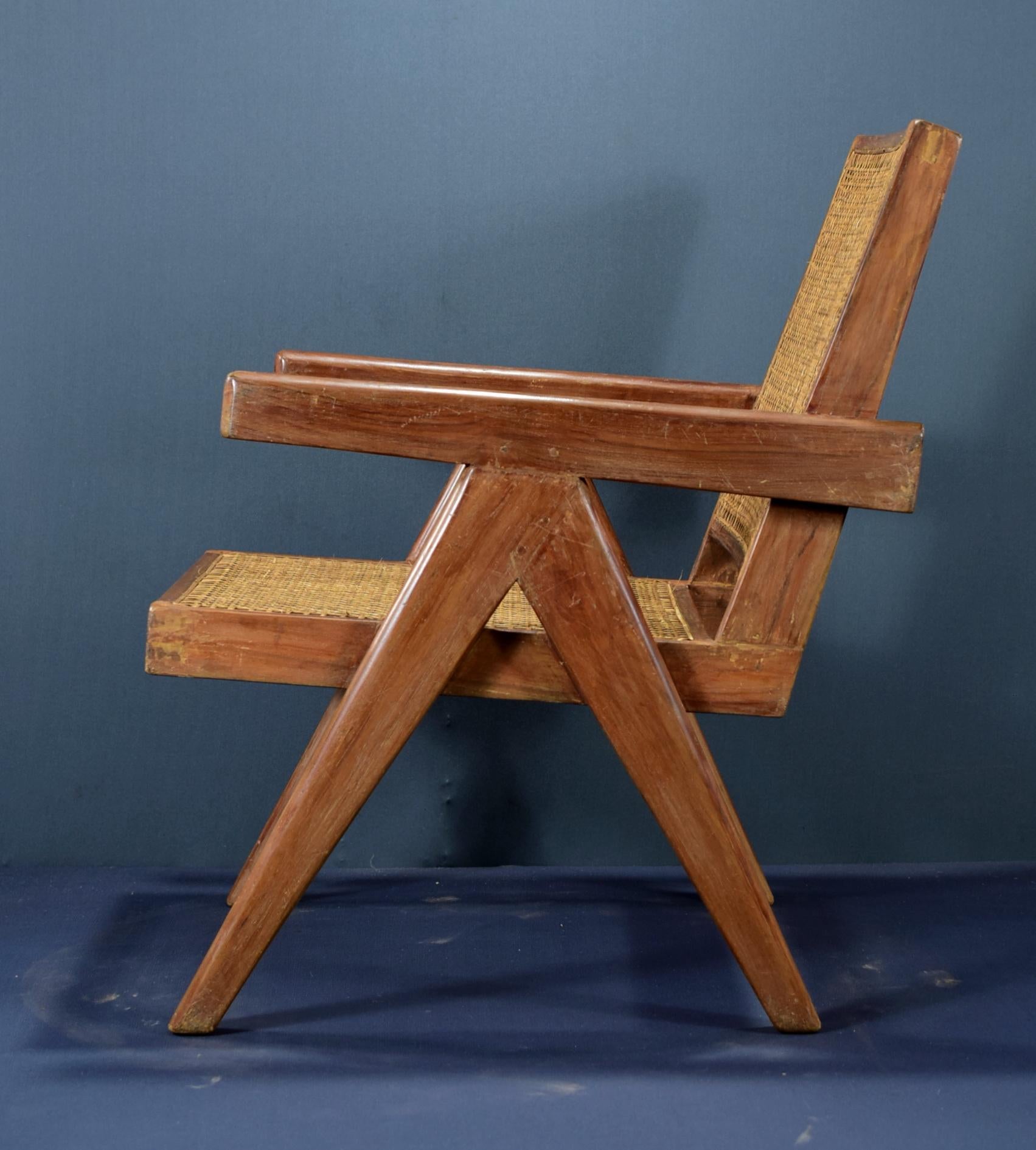 Pierre Jeanneret Easy Chair Authentic Mid-Century Modern PJ-SI-29