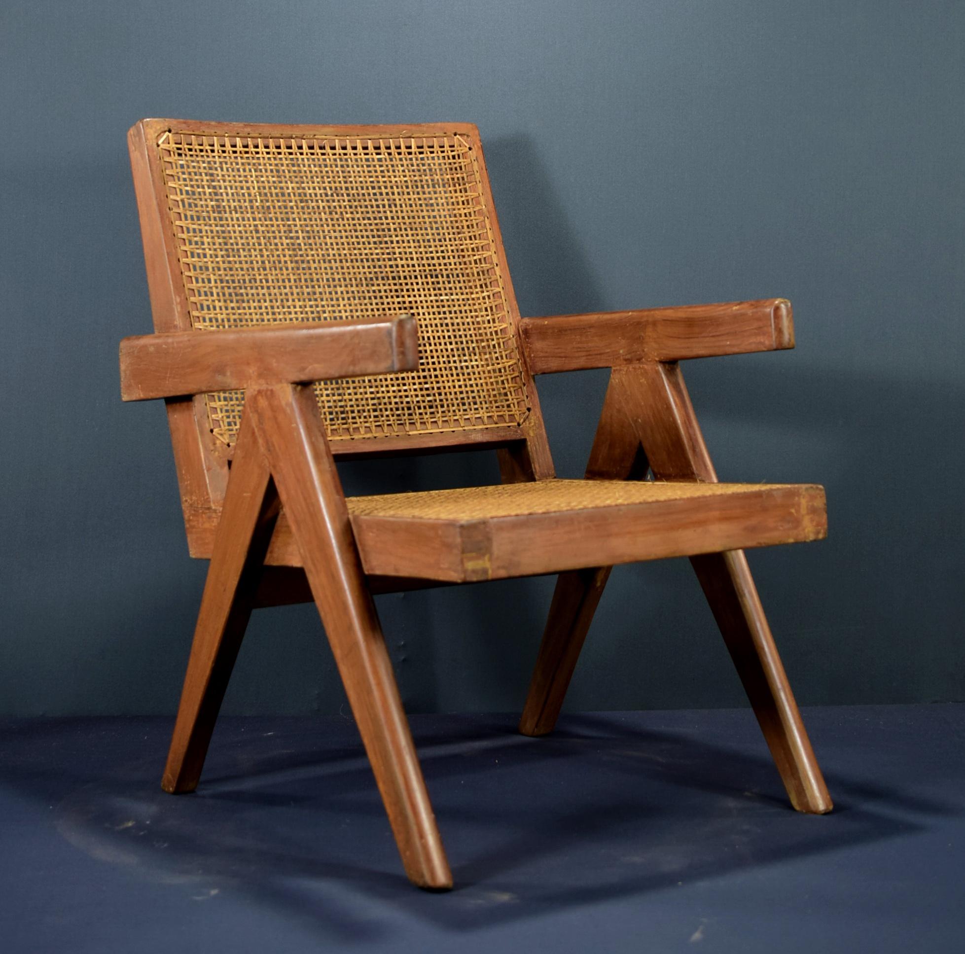 Pierre Jeanneret Easy Chair Authentic Mid-Century Modern PJ-SI-29