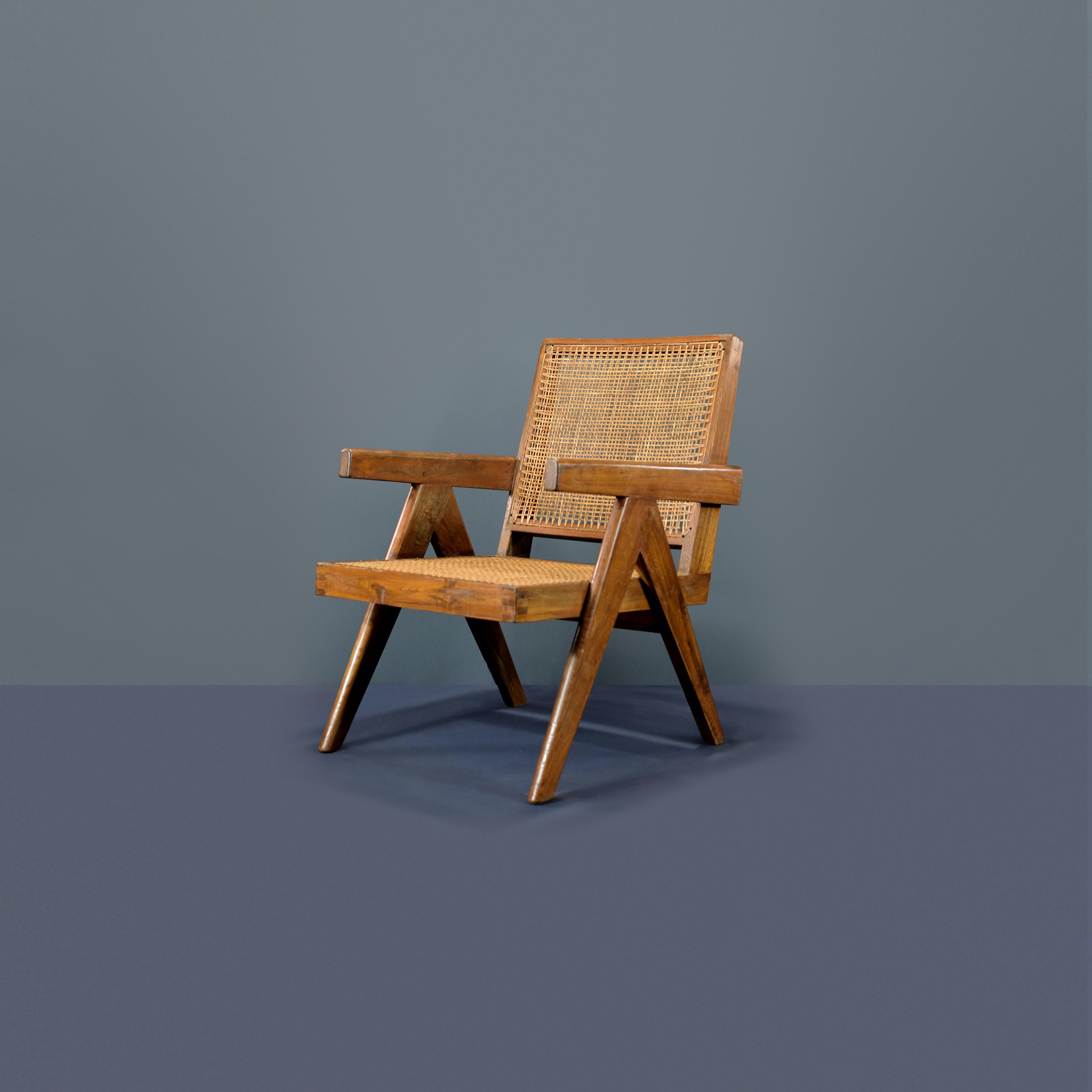 Pierre Jeanneret Easy Chair Authentischer Mid-Century Modern Sessel PJ-SI-29-A (Moderne der Mitte des Jahrhunderts) im Angebot
