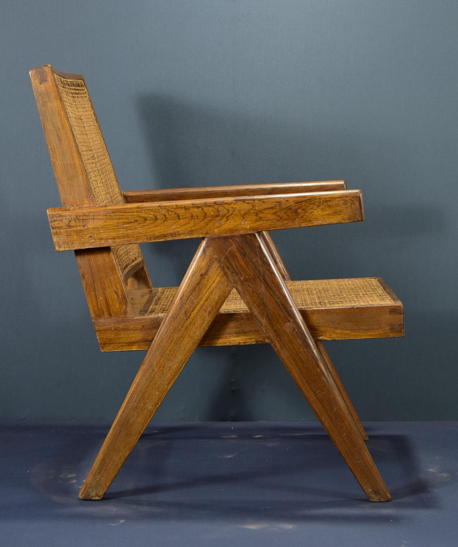 Sillón Pierre Jeanneret Auténtico Moderno de Mediados de Siglo PJ-SI-29-A en venta 1