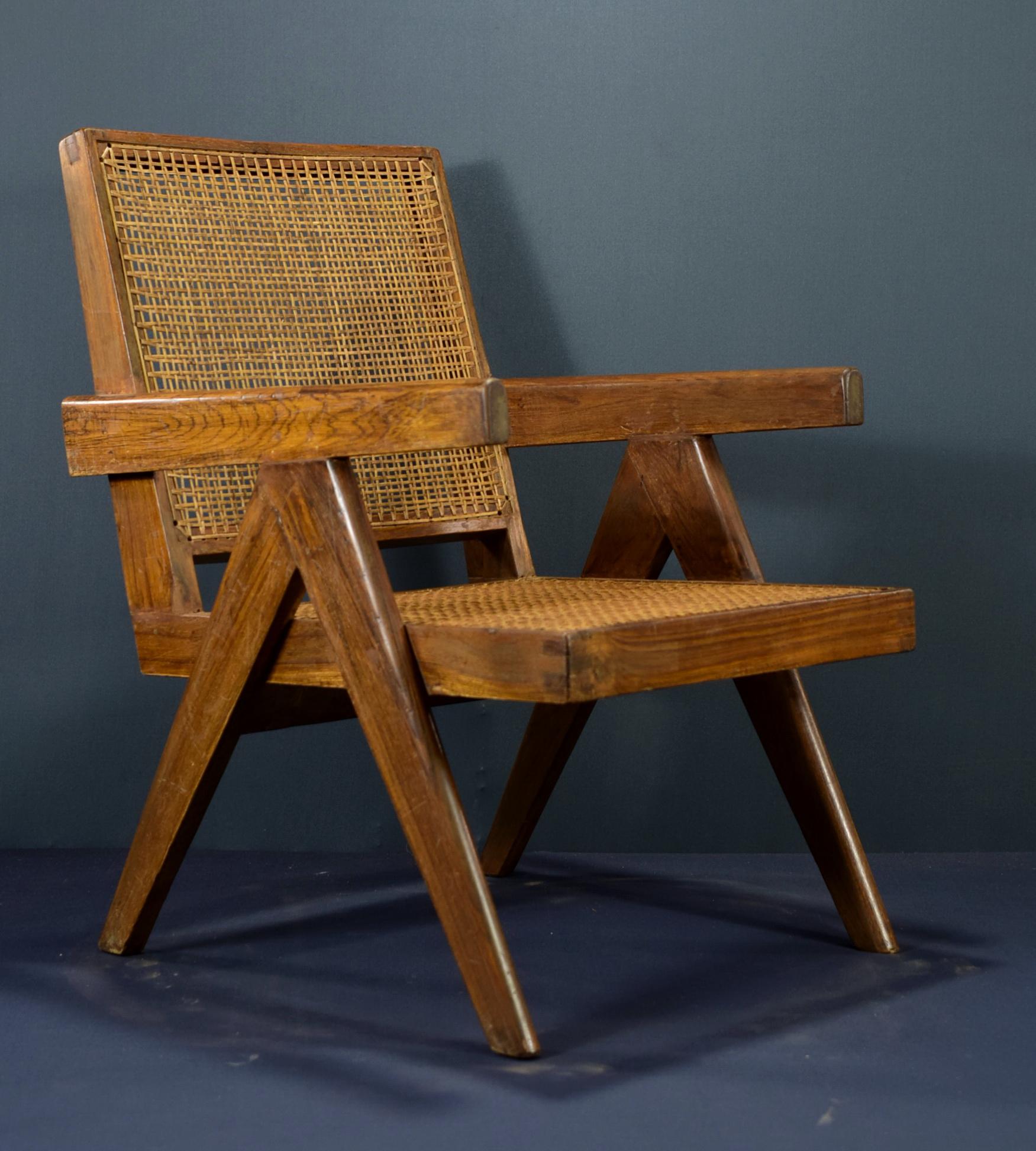 Sillón Pierre Jeanneret Auténtico Moderno de Mediados de Siglo PJ-SI-29-A en venta 2