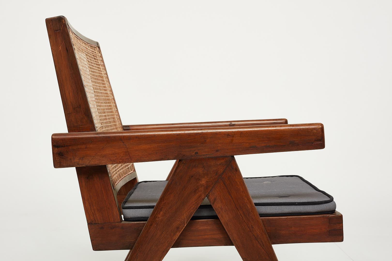 Teak Pierre Jeanneret Easy Chair For Sale