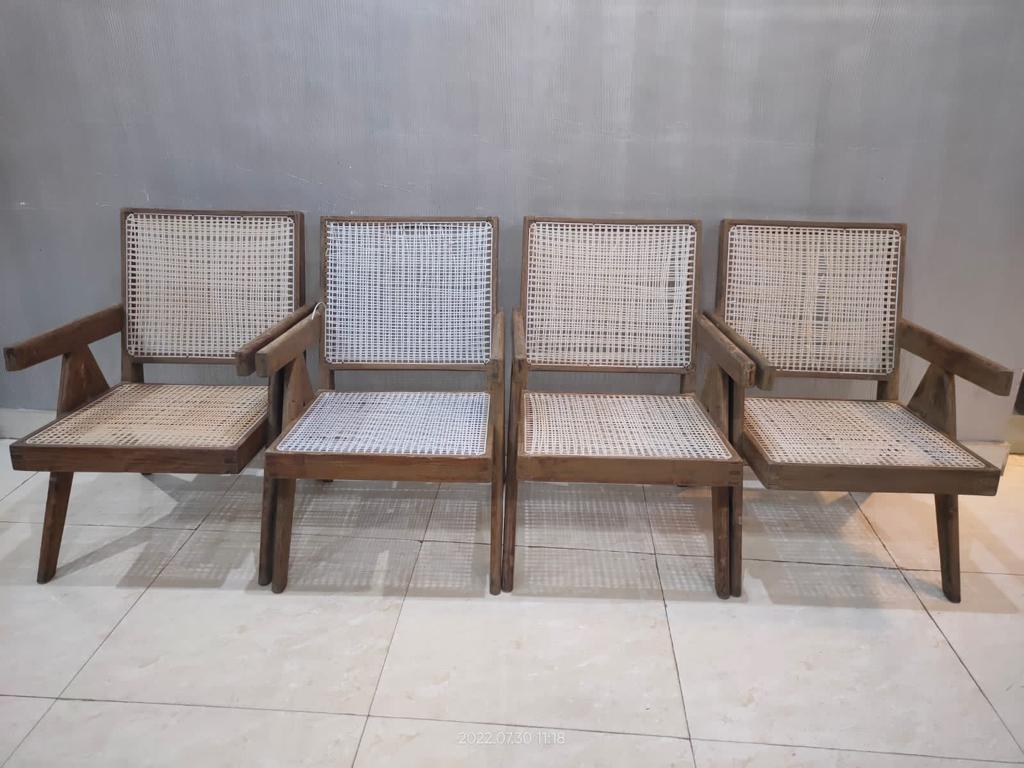 Pierre Jeanneret Easy Chairs, 1950s Chandigargh For Sale 11