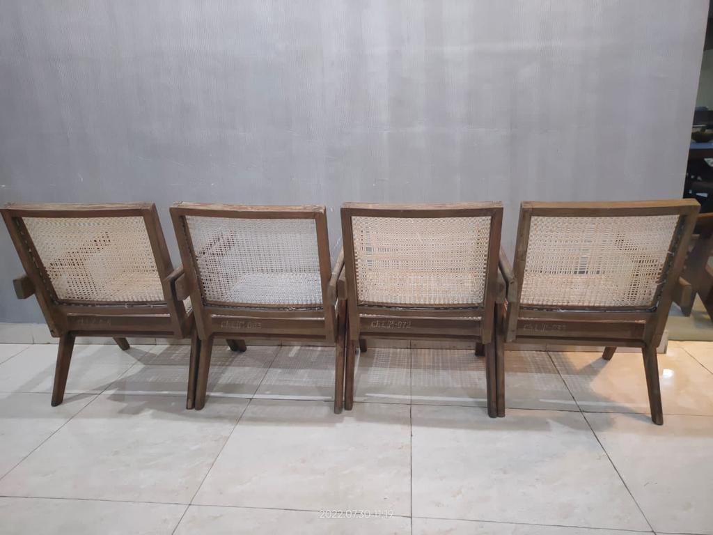 Pierre Jeanneret Easy Chairs, 1950s Chandigargh For Sale 12