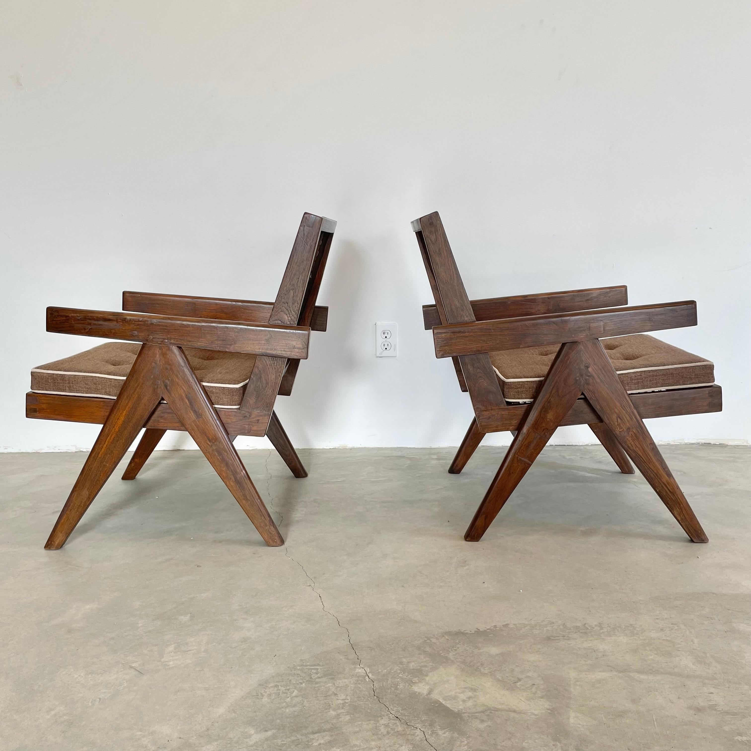 Indian Pierre Jeanneret Easy Chairs, 1950s Chandigargh