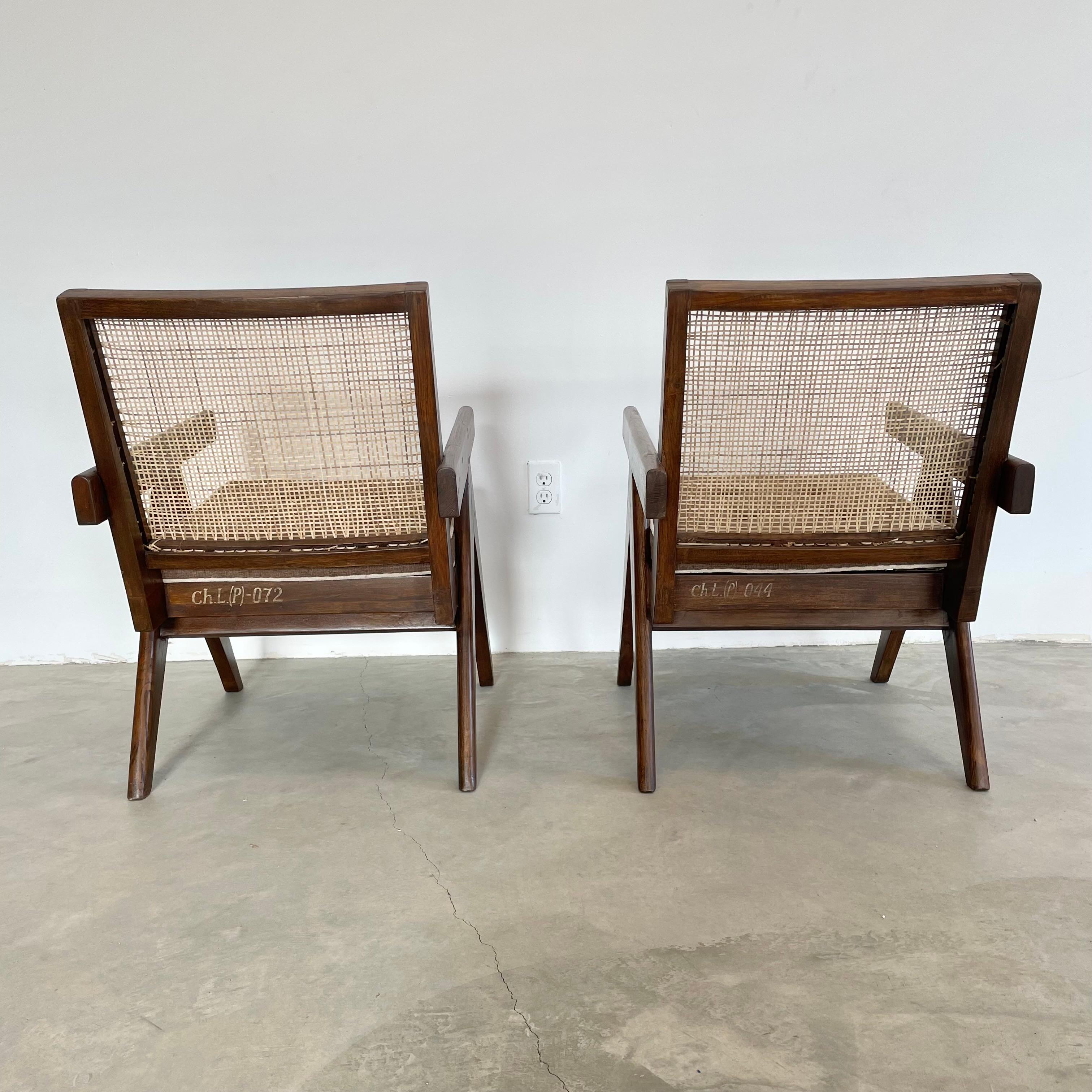 Pierre Jeanneret Easy Chairs, 1950s Chandigargh In Good Condition In Los Angeles, CA