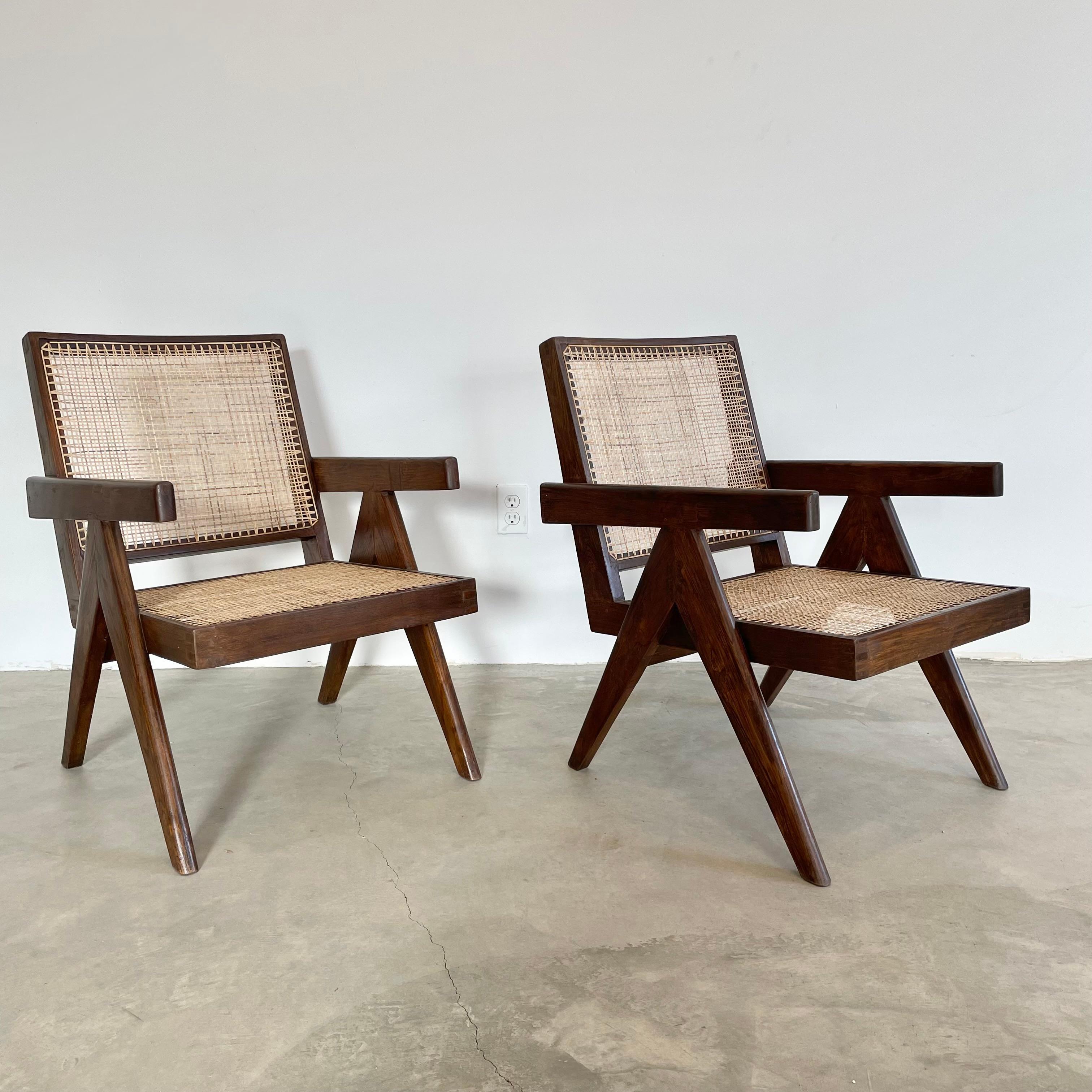 Pierre Jeanneret Easy Chairs, 1950s Chandigargh 2
