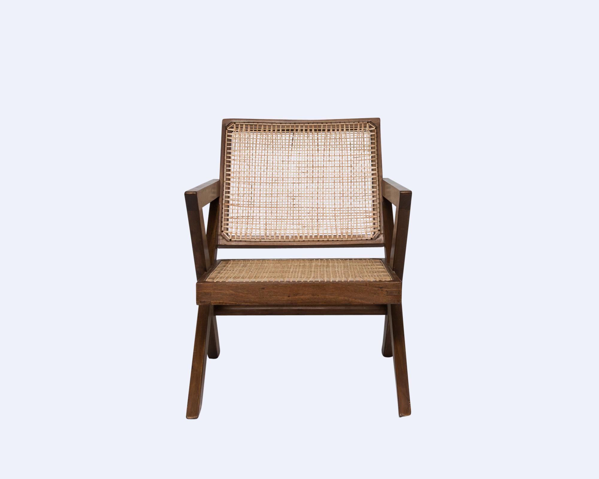 Indian Pierre Jeanneret Easy Cross Chair