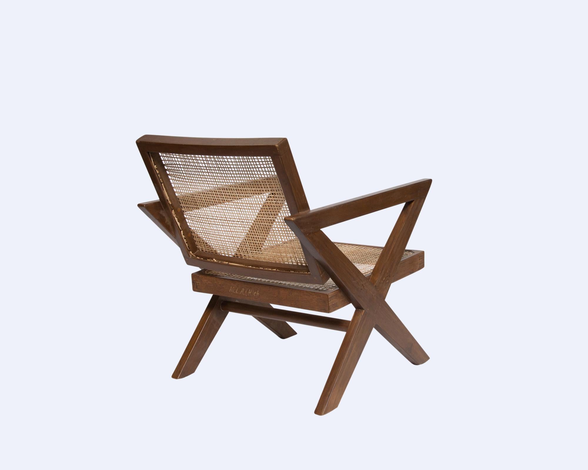 Pierre Jeanneret Easy Cross Chair In Good Condition In LOS ANGELES, CA