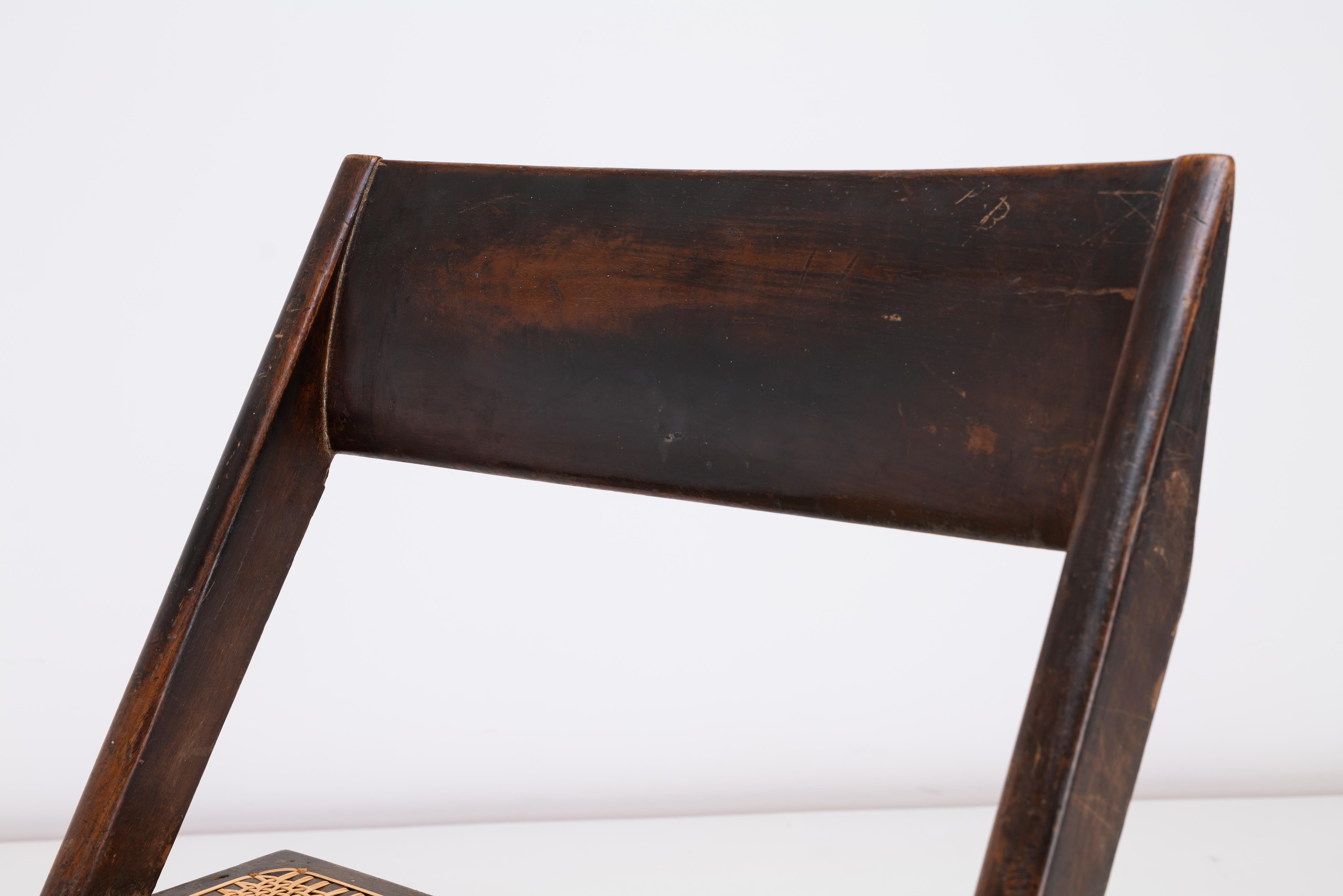Canne Pierre Jeanneret & Eulie Chowdhury, Chaire de bibliothèque, Chandigarh, 1ère production en vente