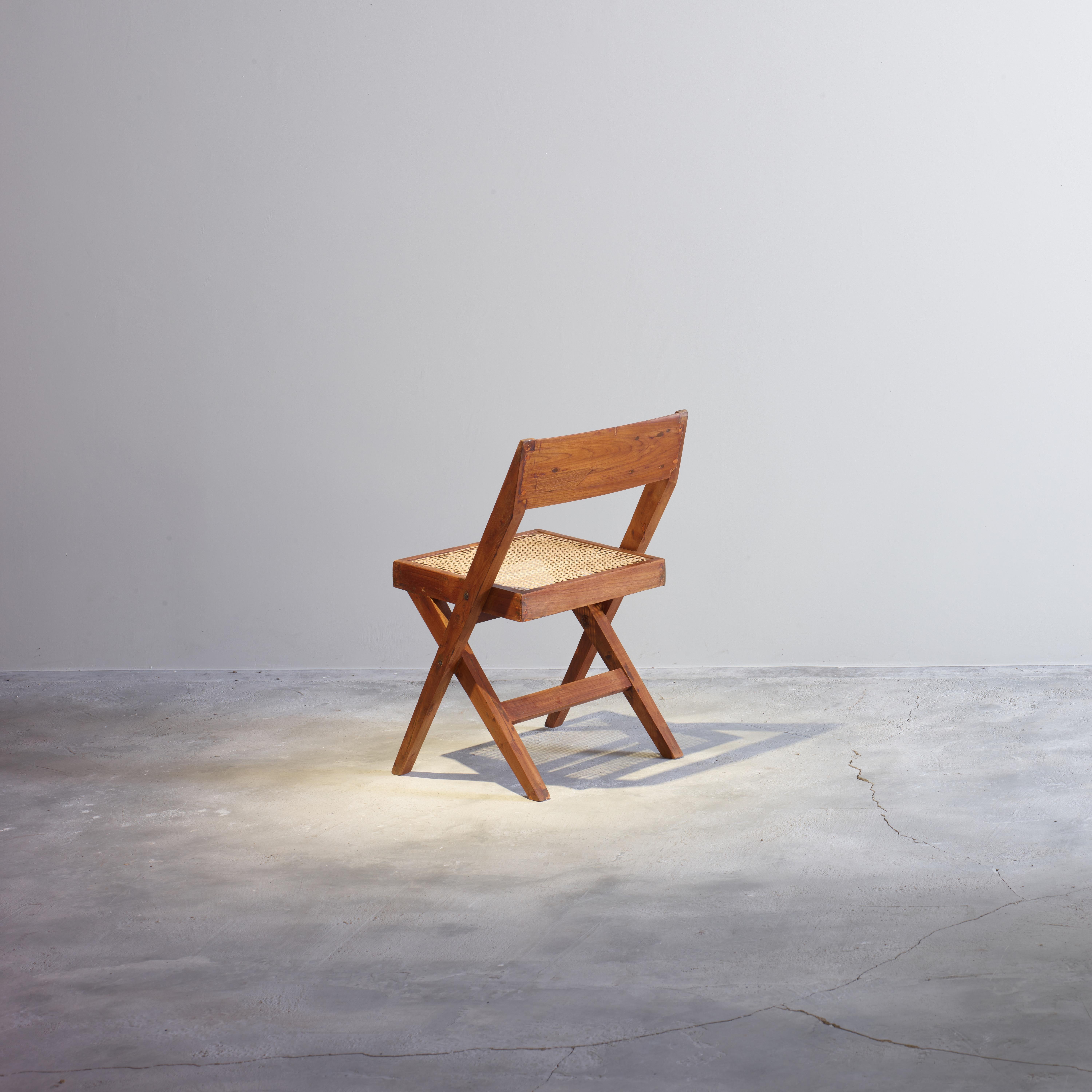 Cane Pierre Jeanneret / Eulie Chowdhury PJ/EC-SI-51-A Chairs / Authentic Mid-Century For Sale