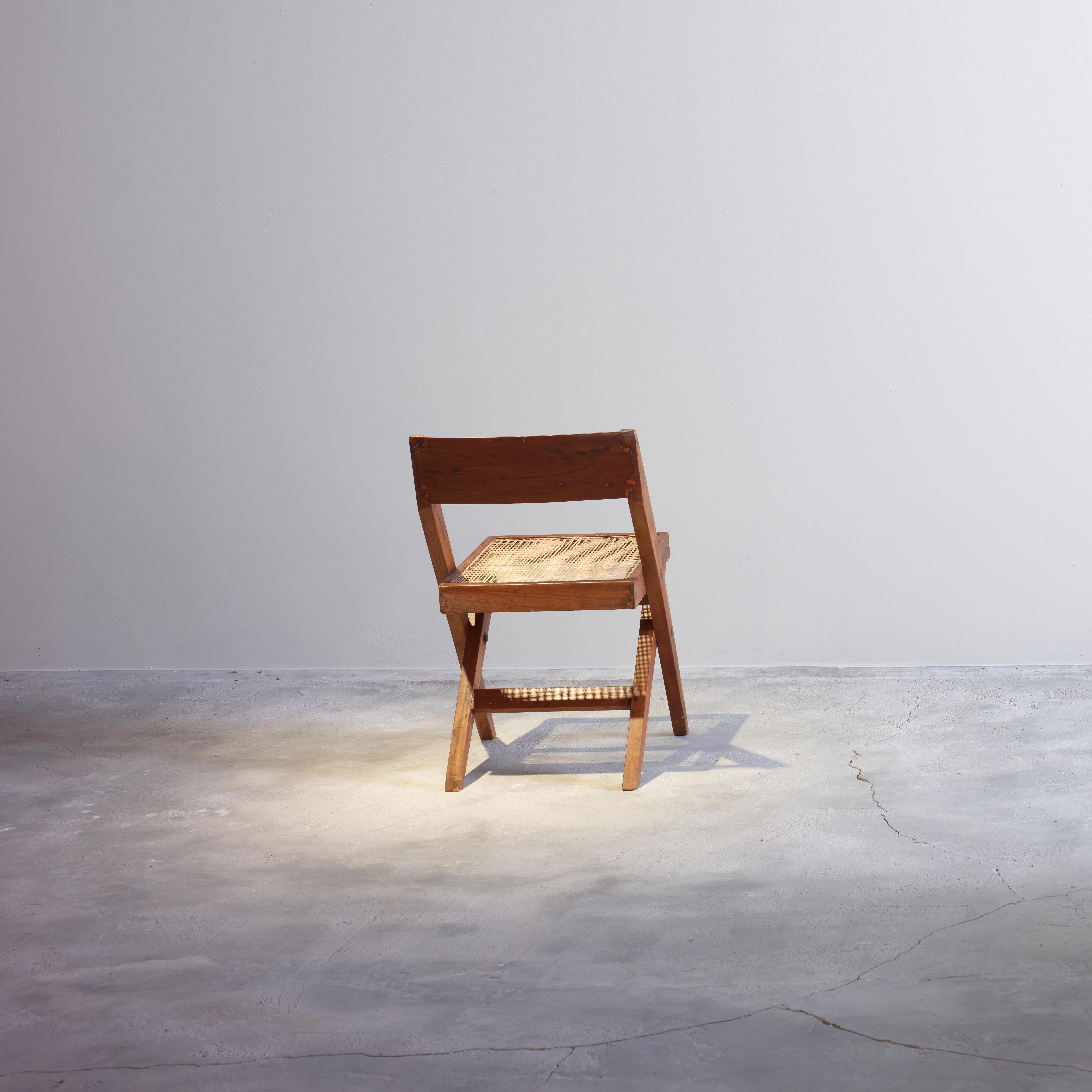 Pierre Jeanneret / Eulie Chowdhury PJ/EC-SI-51-A Chairs / Authentic Mid-Century For Sale 1