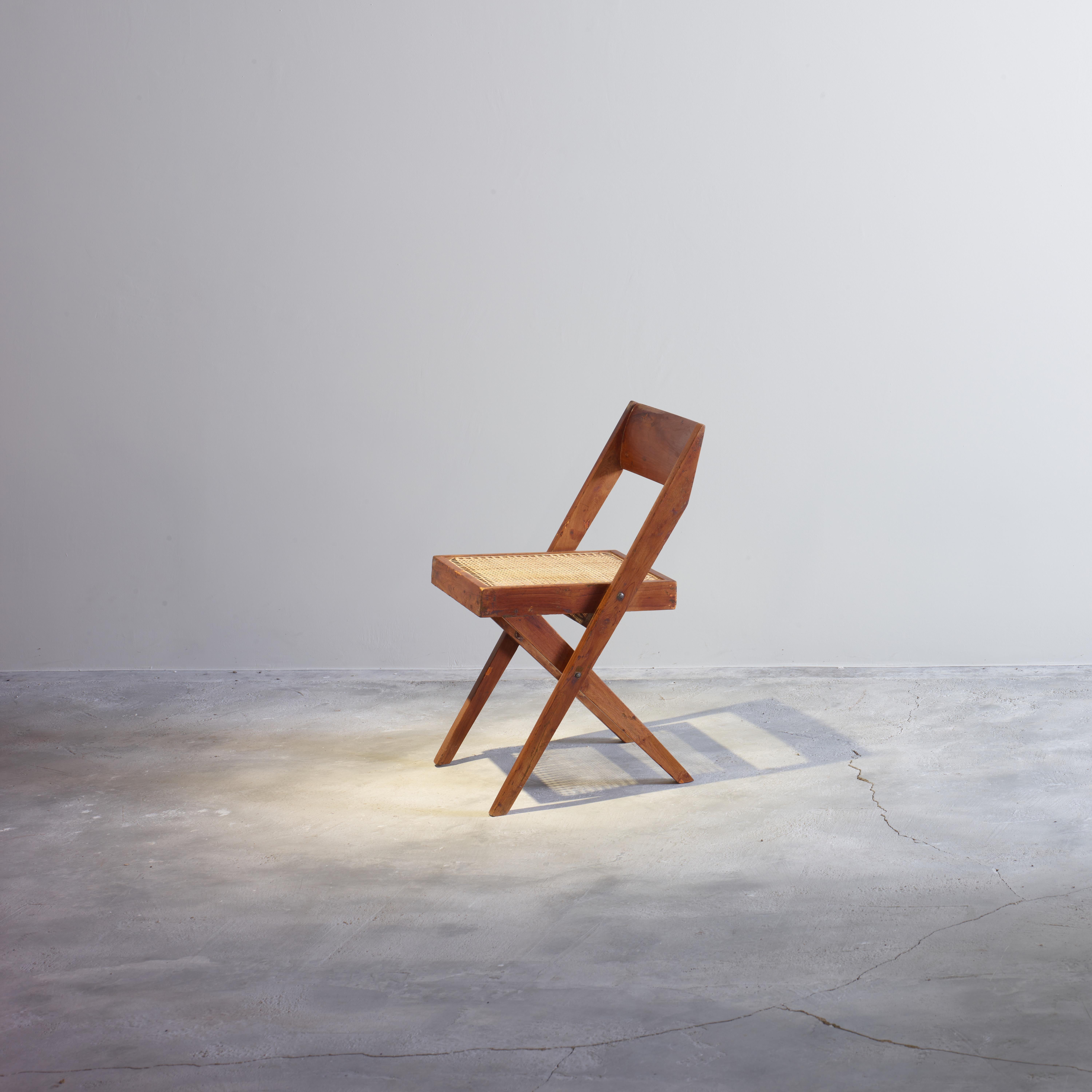 Pierre Jeanneret / Eulie Chowdhury PJ/EC-SI-51-A Chairs / Authentic Mid-Century In Good Condition For Sale In Zürich, CH