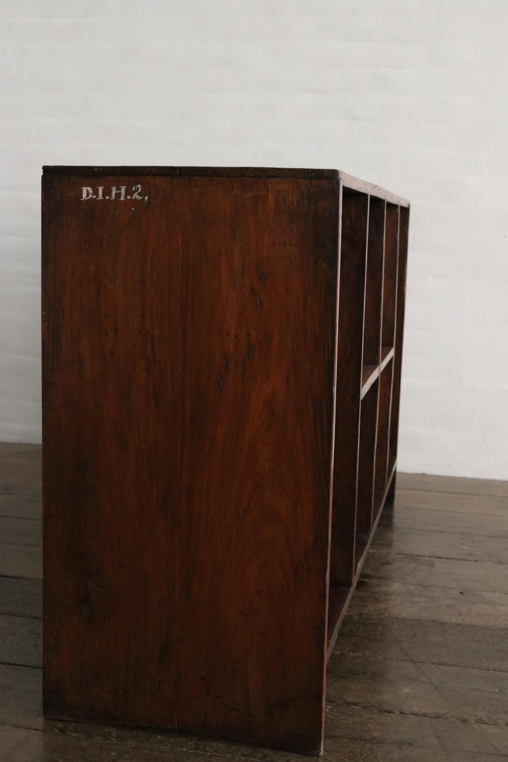 Indian Pierre Jeanneret File Rack '1955' with Original Stencil Marks D.I.H.2