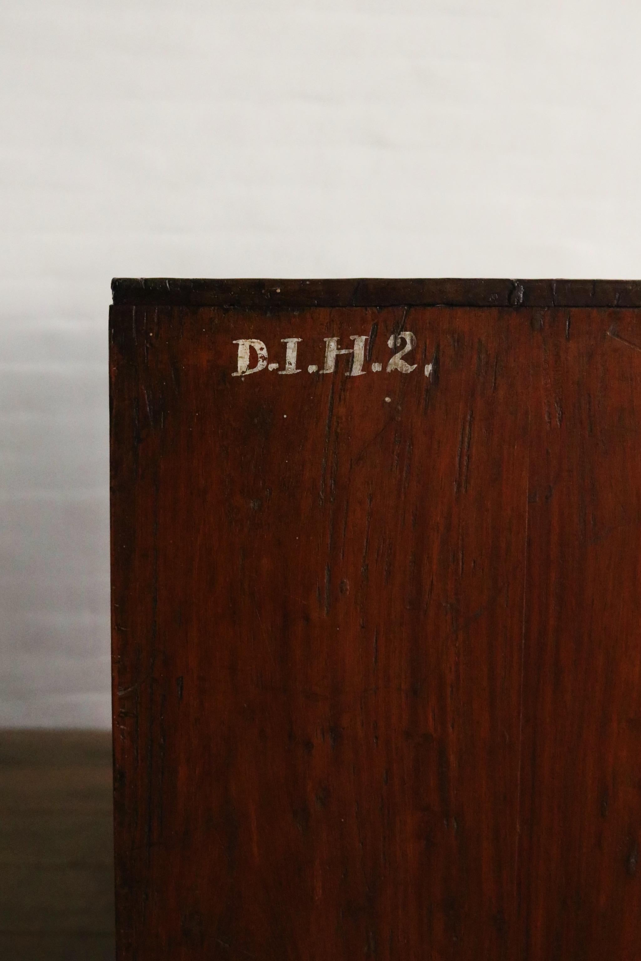Pierre Jeanneret File Rack '1955' with Original Stencil Marks D.I.H.2 In Good Condition In New York, NY