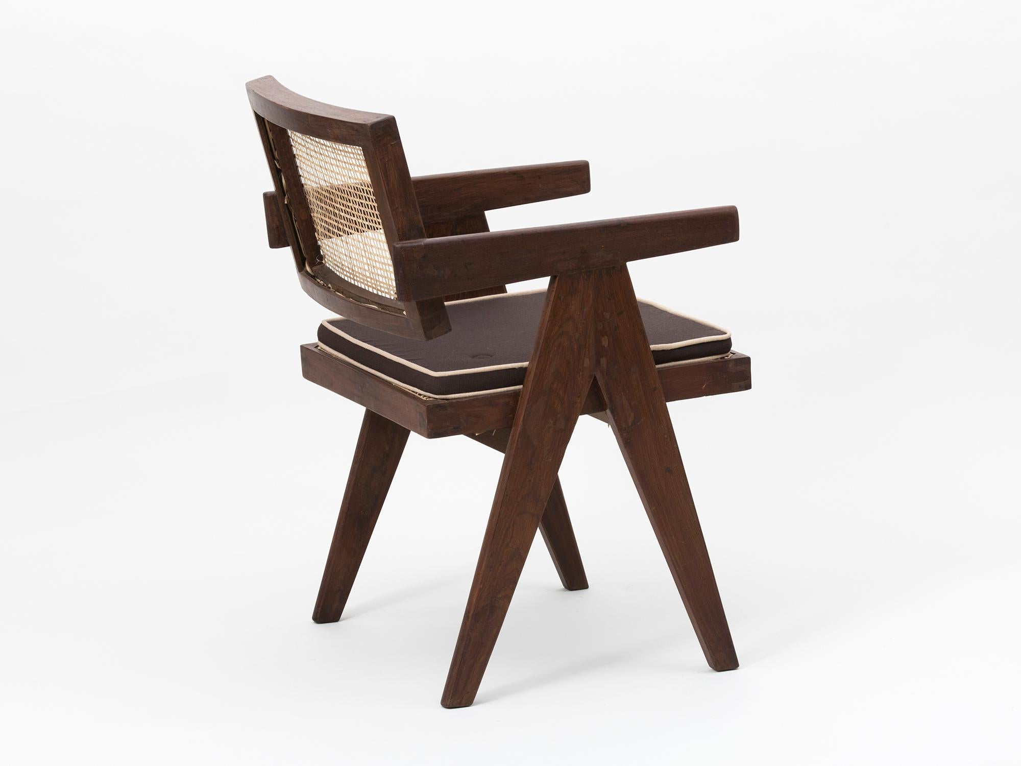 Mid-20th Century Pierre Jeanneret Floating Back Armchair