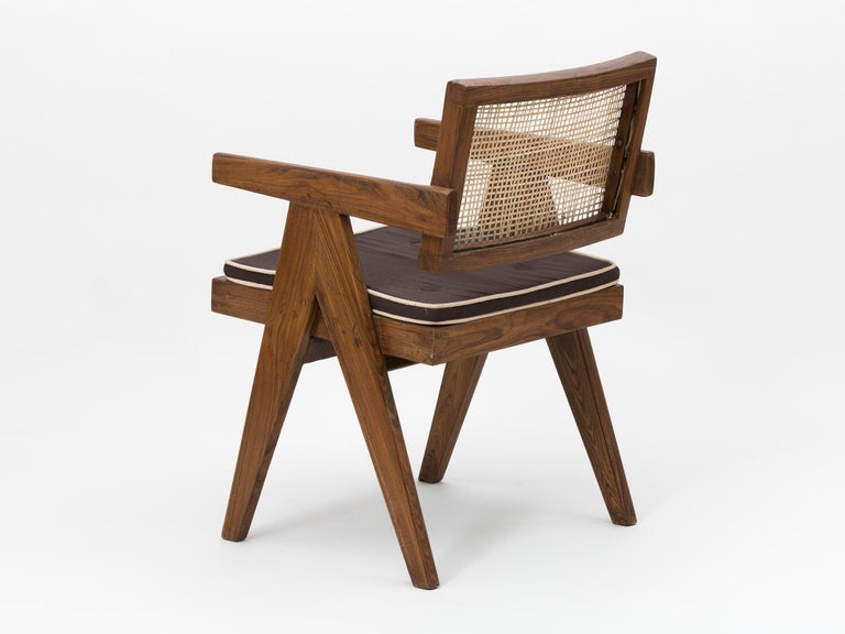Mid-20th Century Pierre Jeanneret Floating Back Armchair