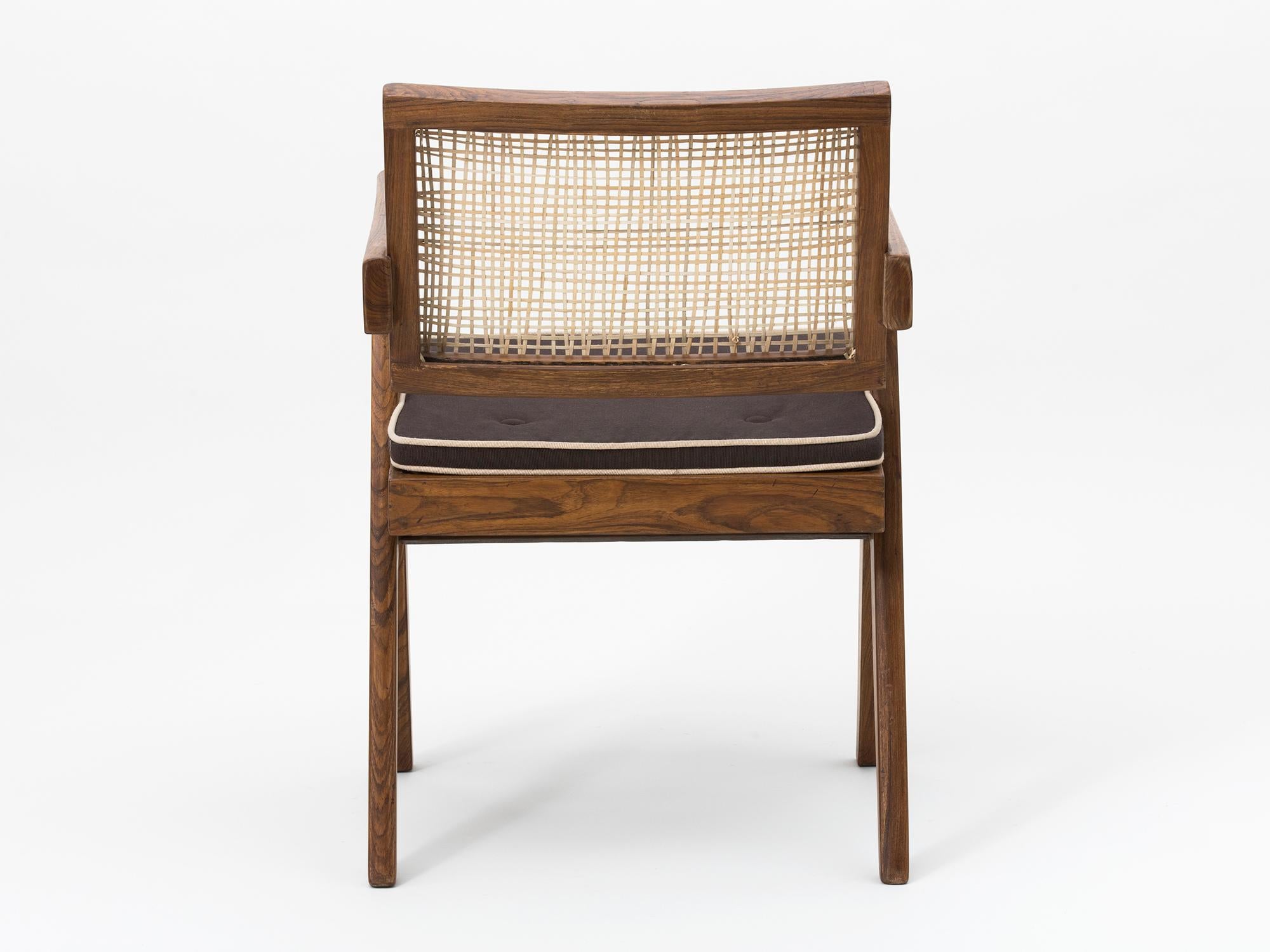 Indian Pierre Jeanneret Floating Back Armchair