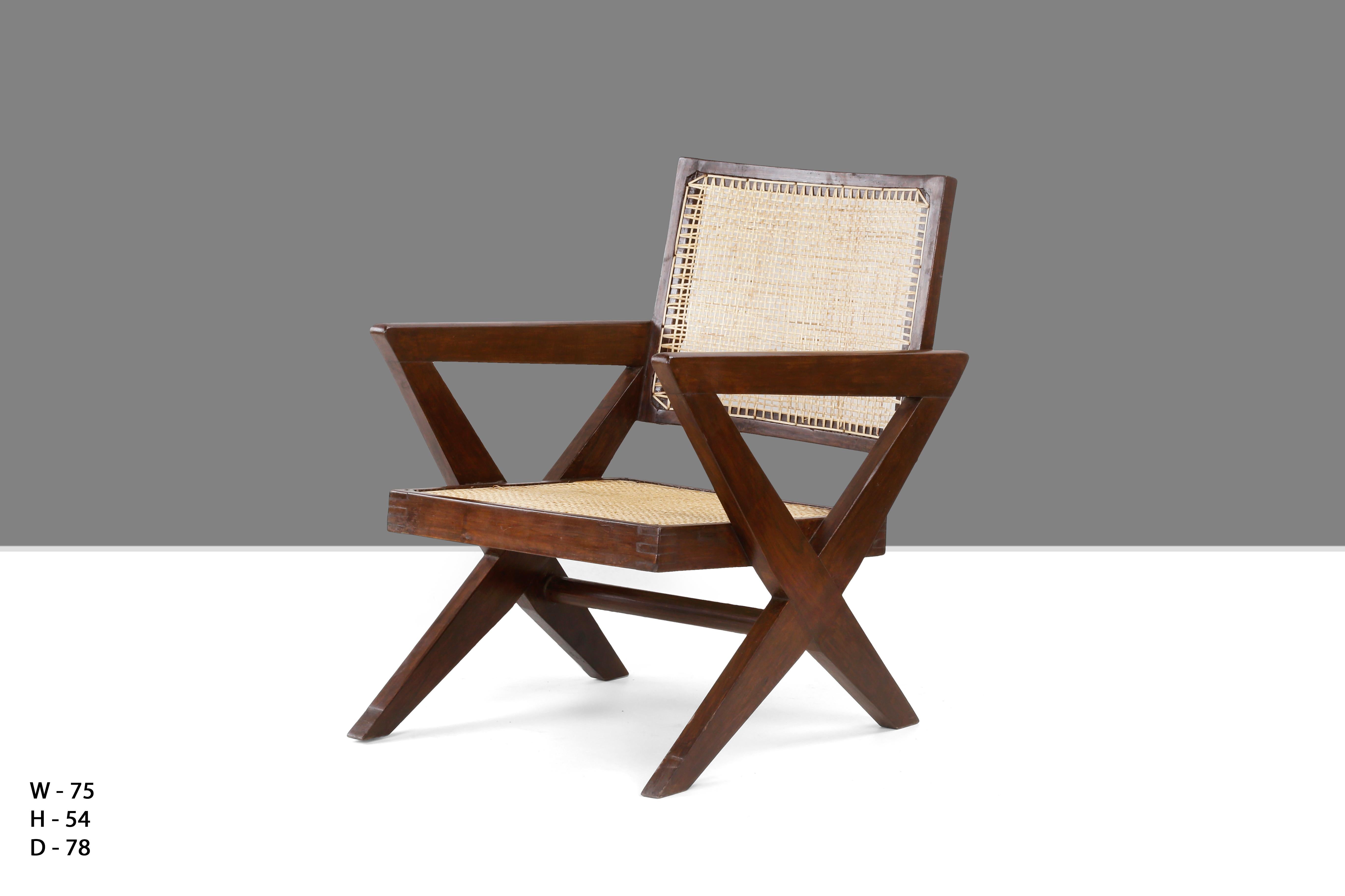 Pierre Jeanneret PJ-SI-45-A X-Easy Armchair / Authentic Mid-Century Modern In Good Condition In Zürich, CH