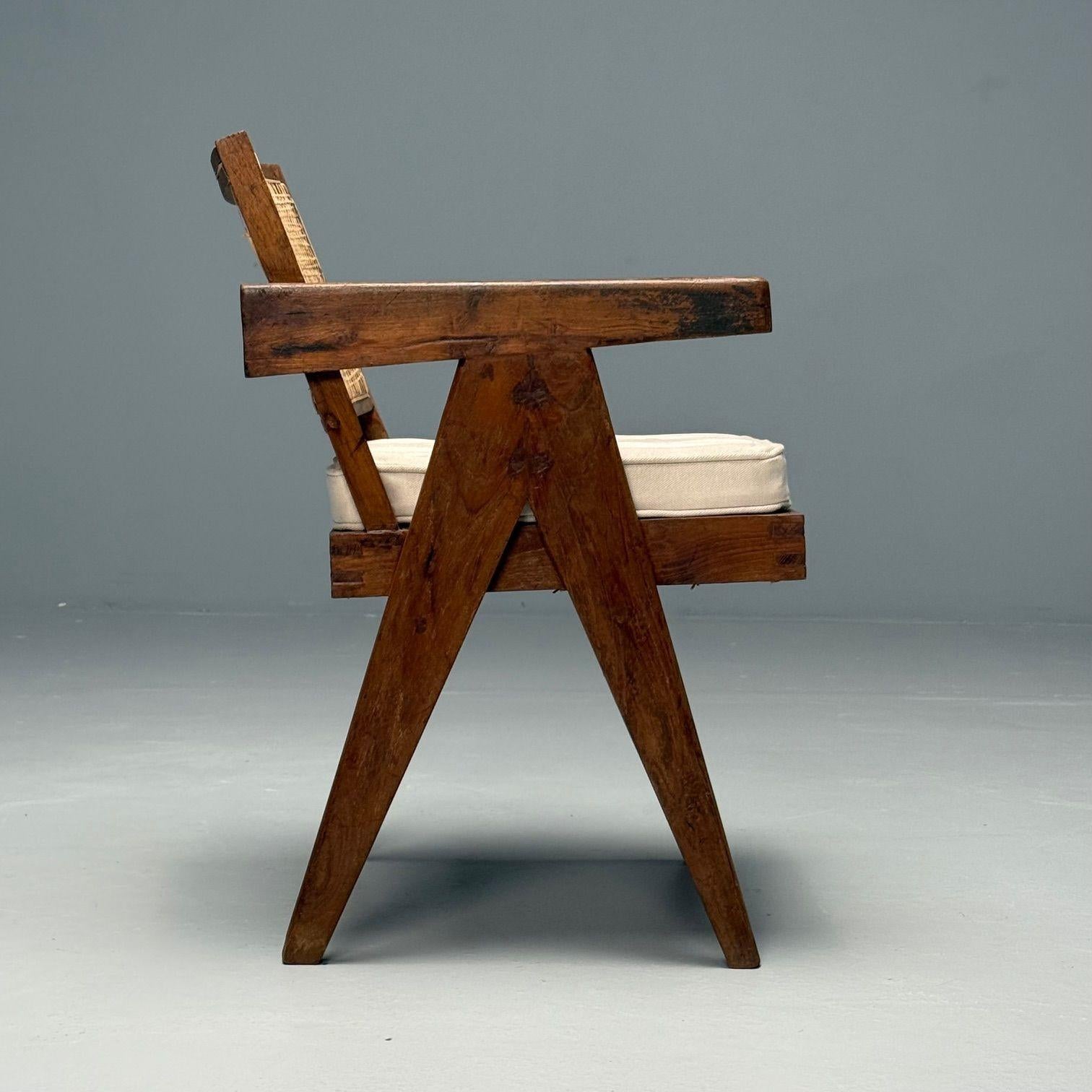 Indian Pierre Jeanneret, French Mid-Century Modern, Arm Chair, Chandigarh c. 1960s