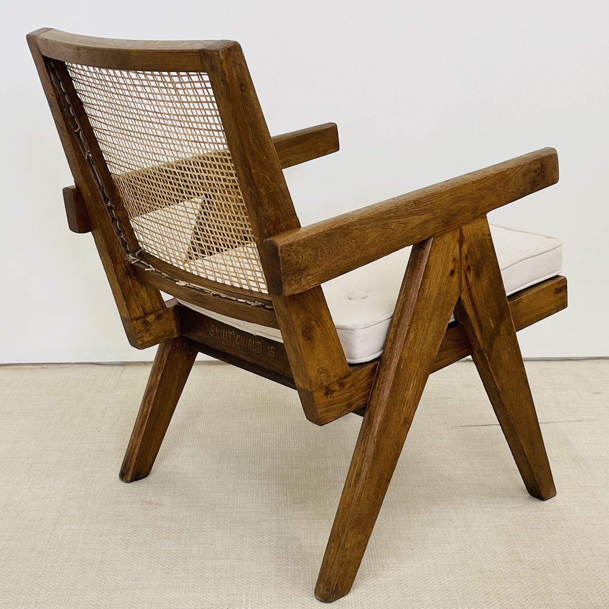 Pierre Jeanneret, French Mid-Century Modern, Easy Armchairs, Teak, Chandigarh 2