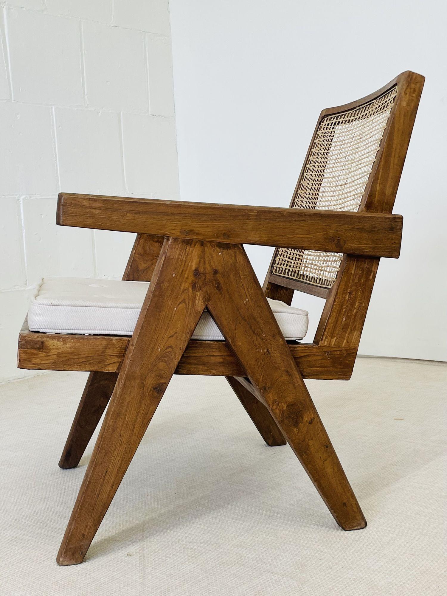 Pierre Jeanneret, French Mid-Century Modern, Easy Armchairs, Teak, Chandigarh 3