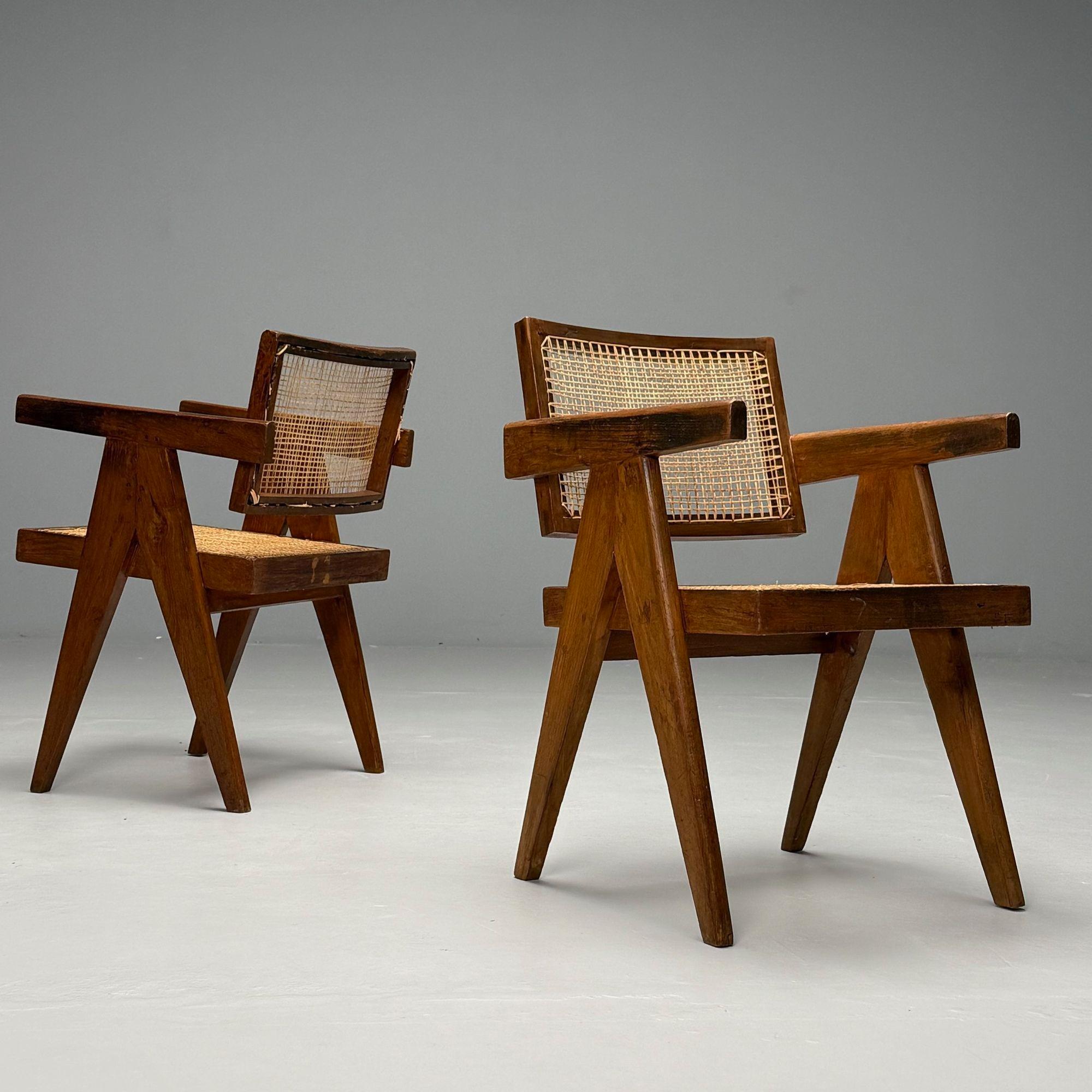 Pierre Jeanneret, French Mid-Century Modern, Floating Back Dining Chairs, Teak 4